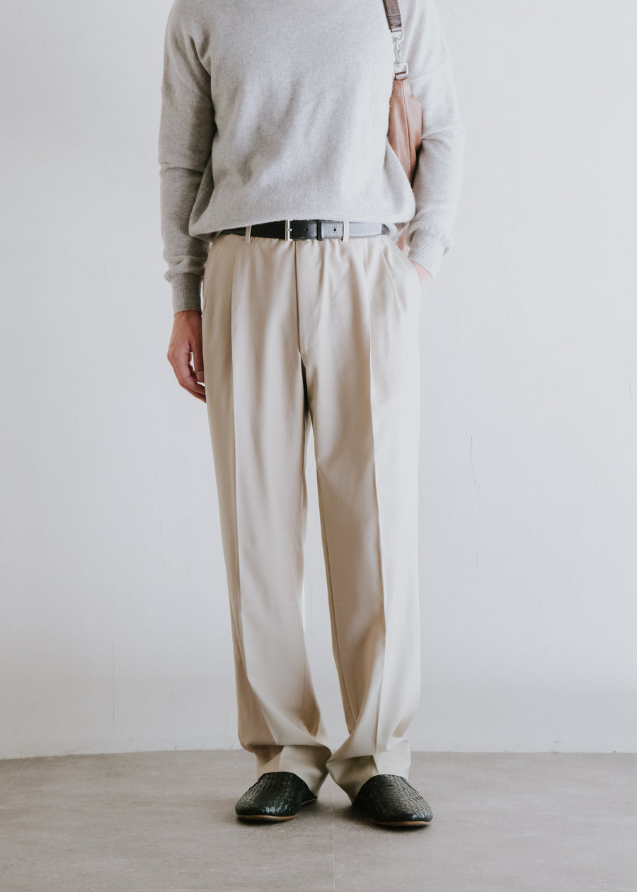 00年代 ADER Sartoria 1978 by Loro piana TASMANIAN Super 120's ウール two タック入り relaxing テーパード スラックス メンズ