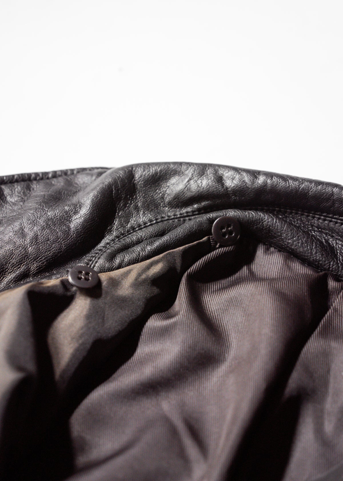 90's COMME CA DU MODE MEN leather detachable collar zip up jacket