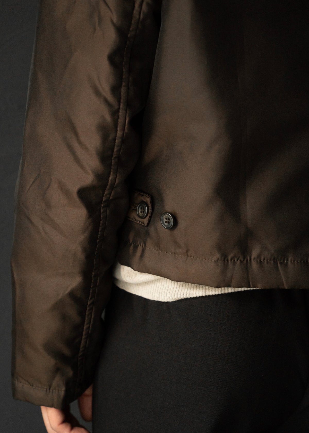 90's COMME CA DU MODE MEN leather detachable collar zip up jacket