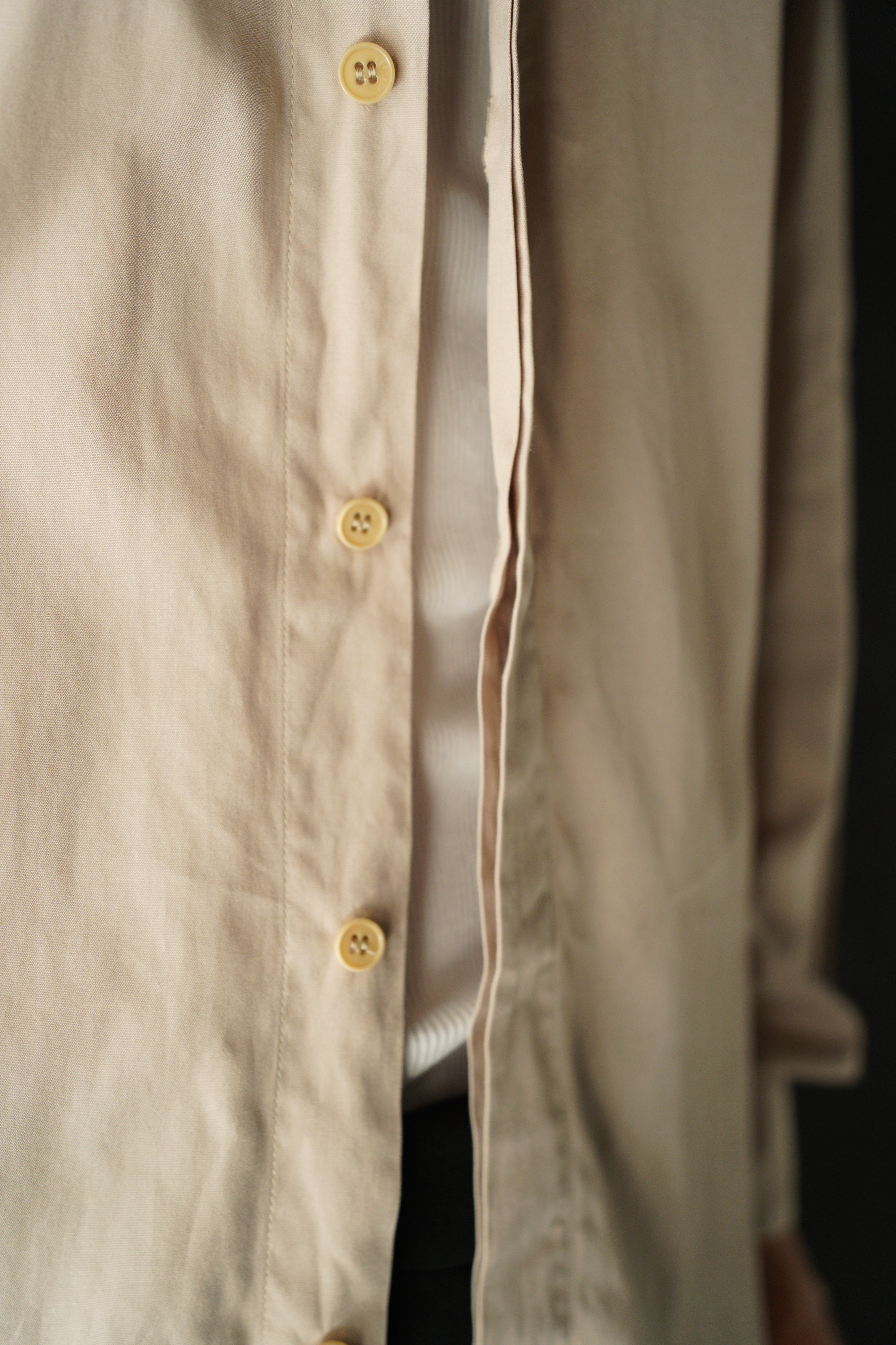 90's GIANNI VERSACE double collar fly front dress shirt