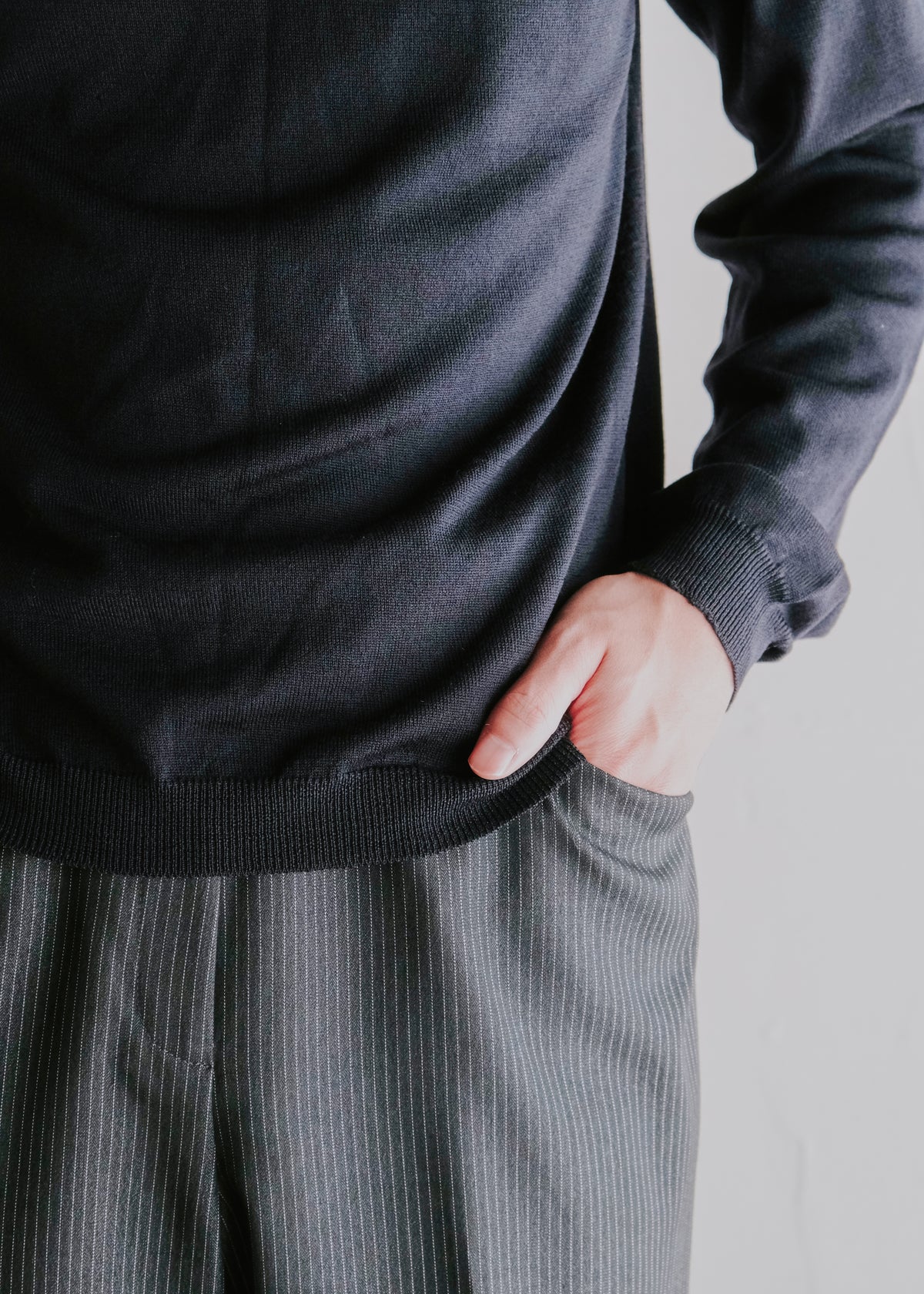90-00's DRIES VAN NOTEN raglan sleeves merino wool turtleneck knit