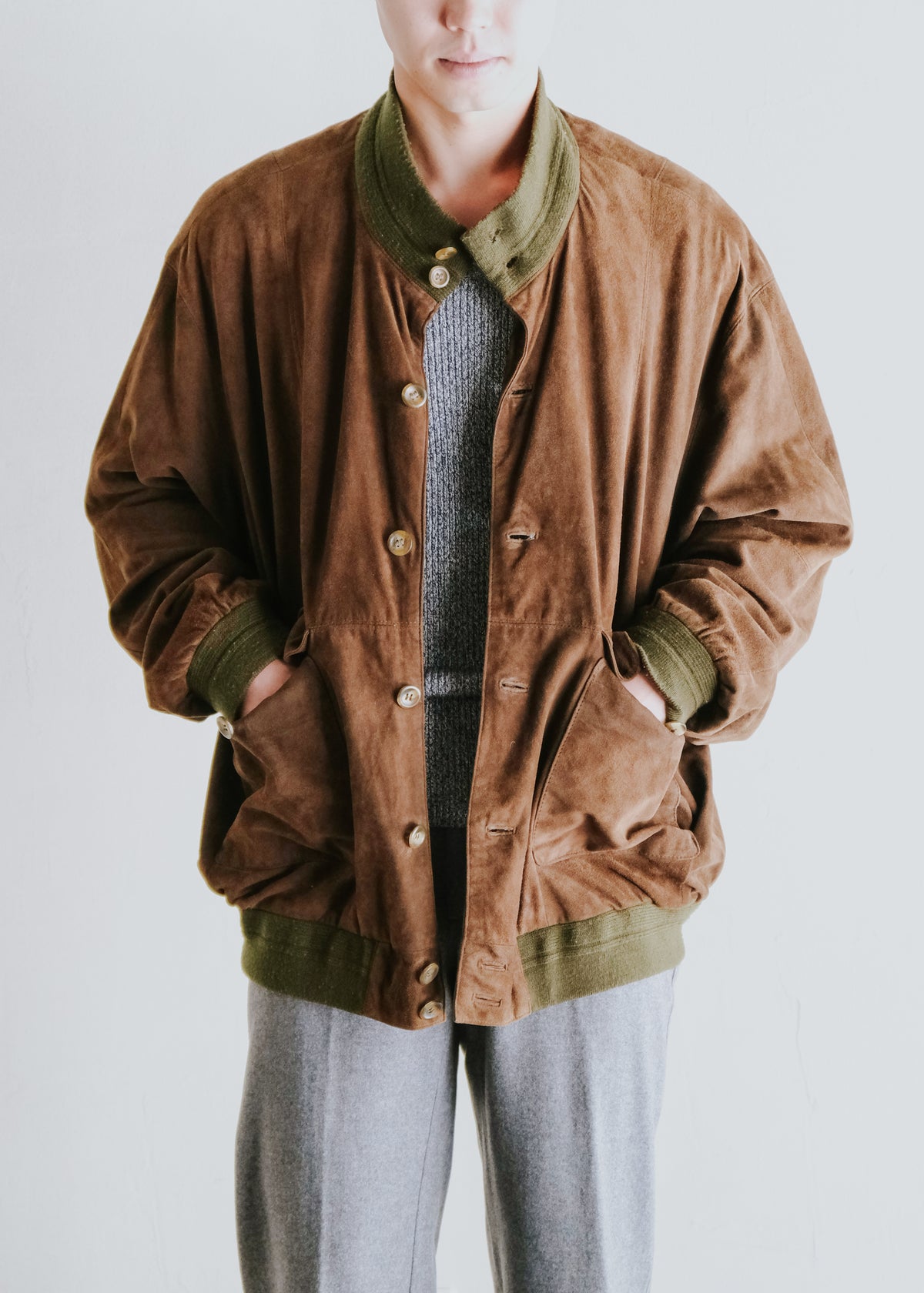 90-00's BARISAL goat suede leather valstar jacket