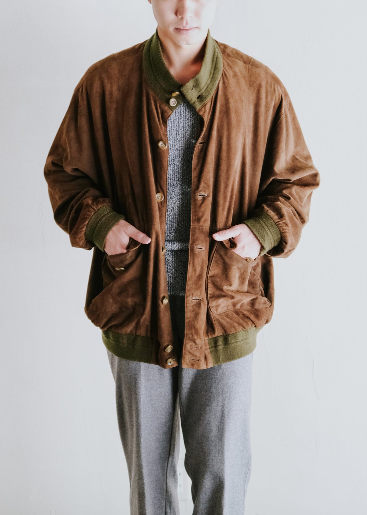 90-00's BARISAL goat suede leather valstar jacket