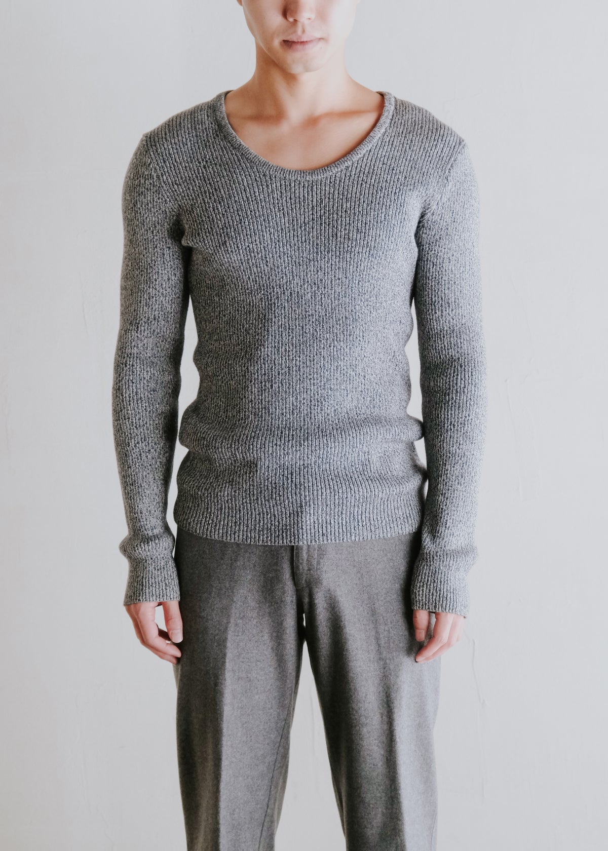 00's GUCCI wide crewneck knit