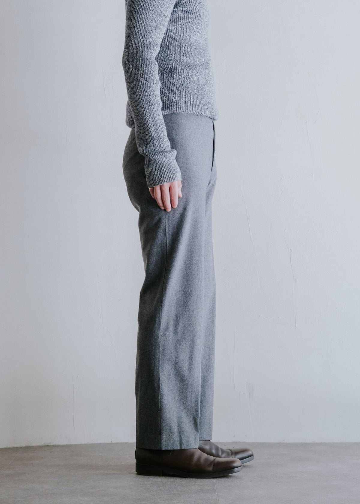 90's A.P.C. center crease straight wool slacks