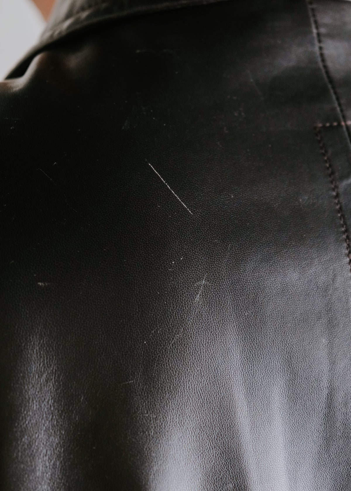 00's BOSS HUGO BOSS fly front lamb leather jacket