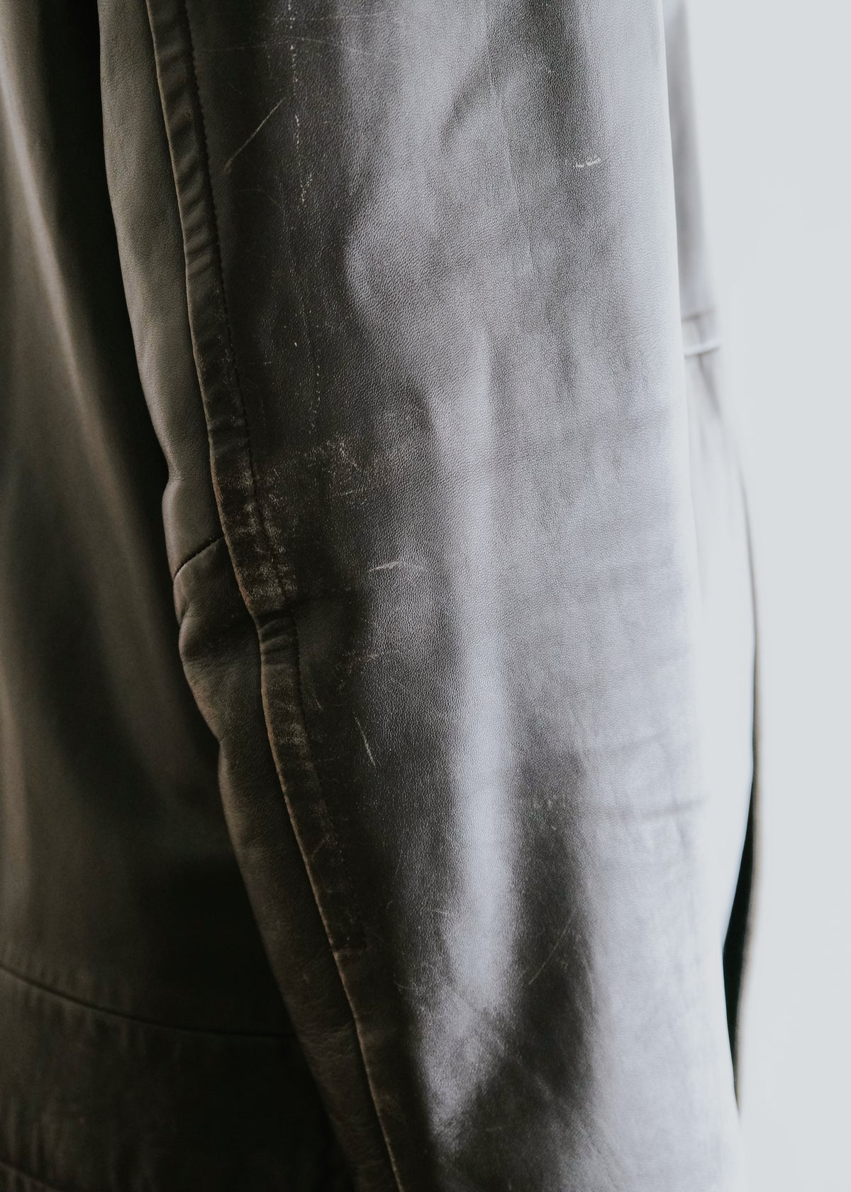 00's BOSS HUGO BOSS fly front lamb leather jacket