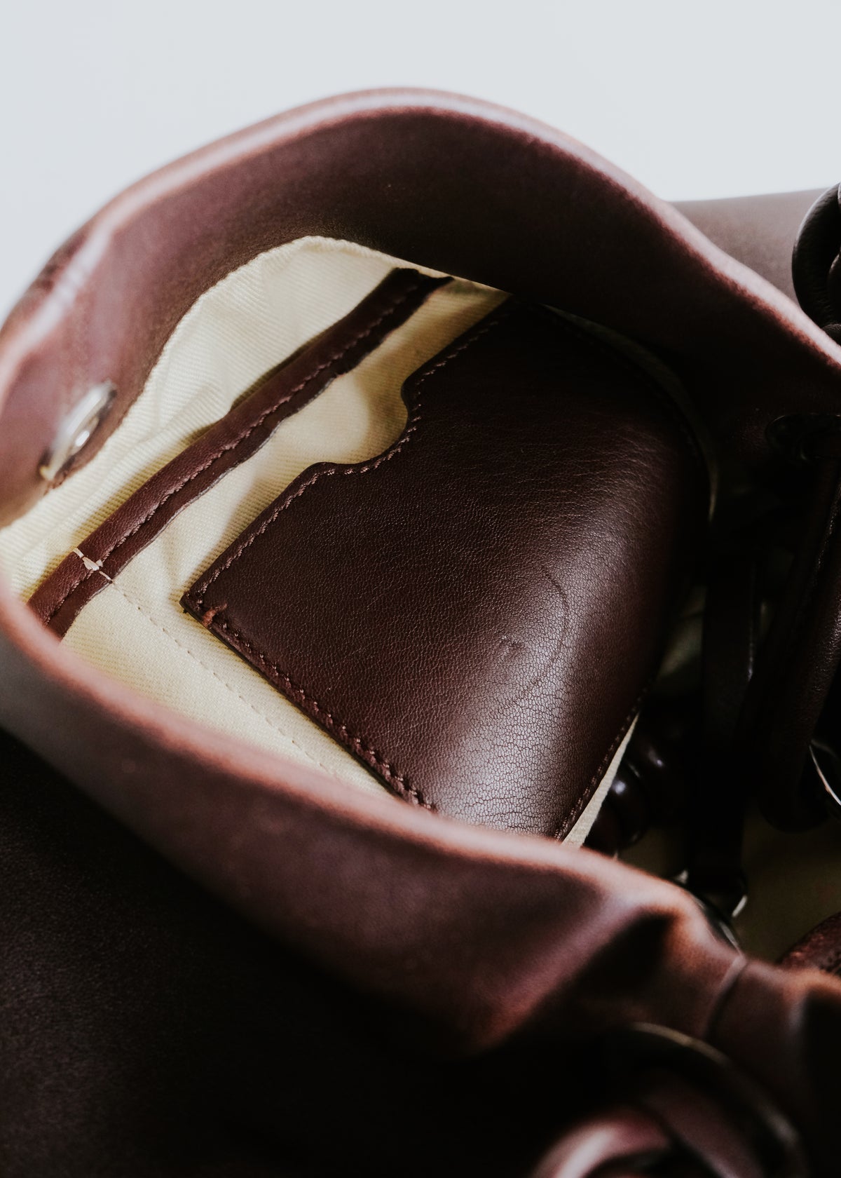 10's GIORGIO ARMANI gathered lamb leather hand bag