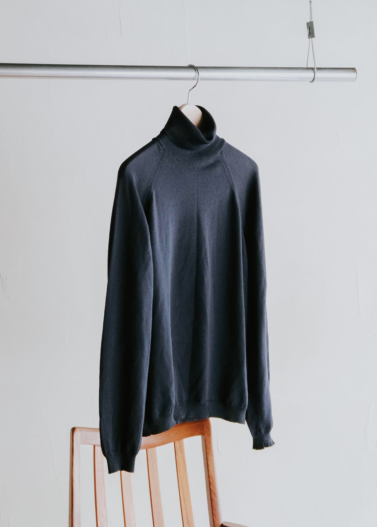 90-00's DRIES VAN NOTEN raglan sleeves merino wool turtleneck knit