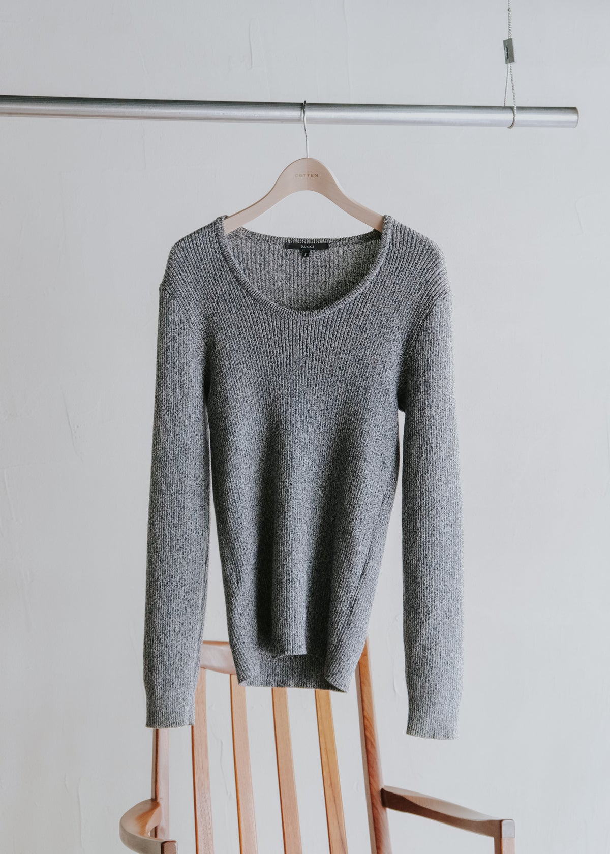00's GUCCI wide crewneck knit