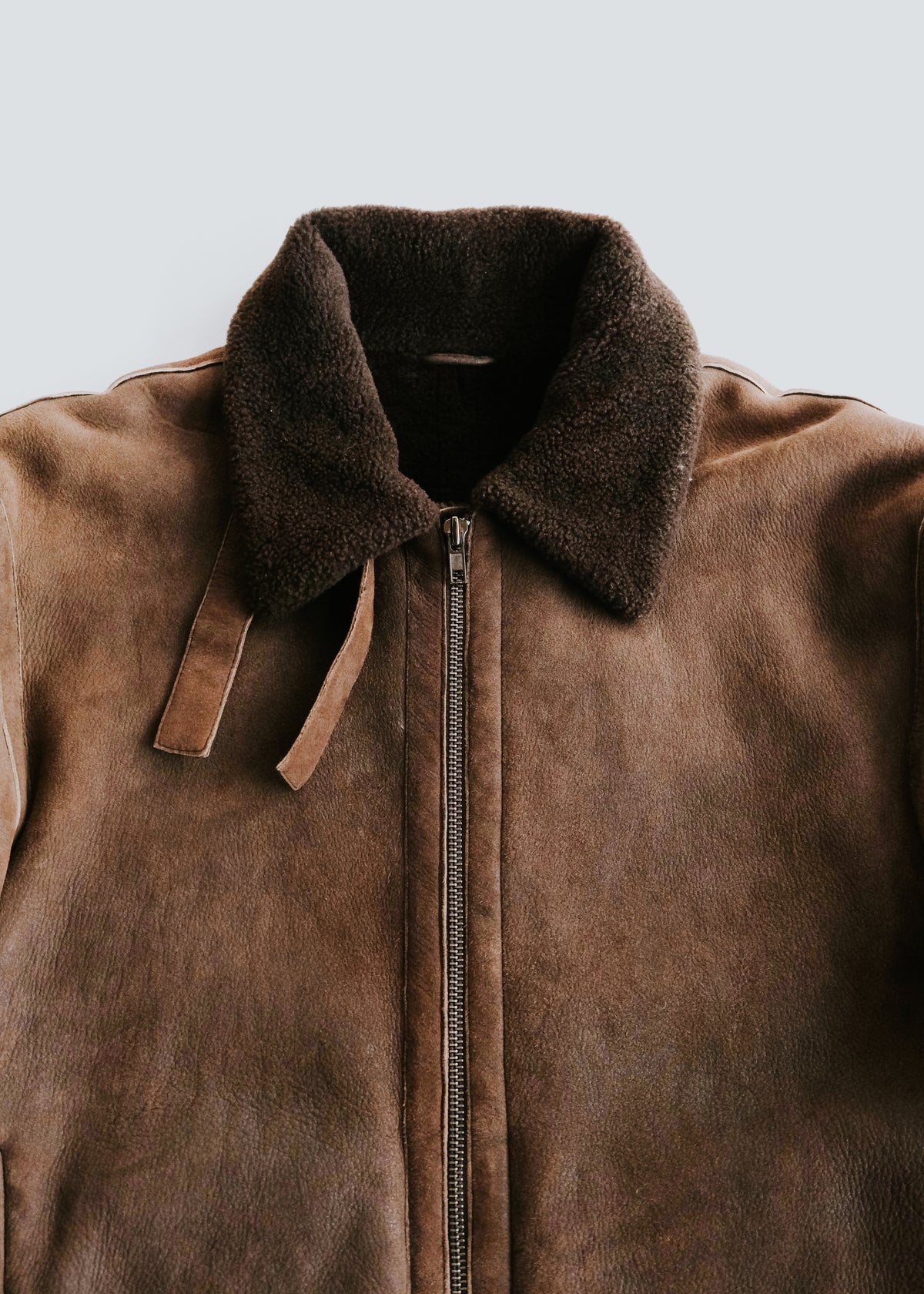 00's JIL SANDER boa collar leather blouson