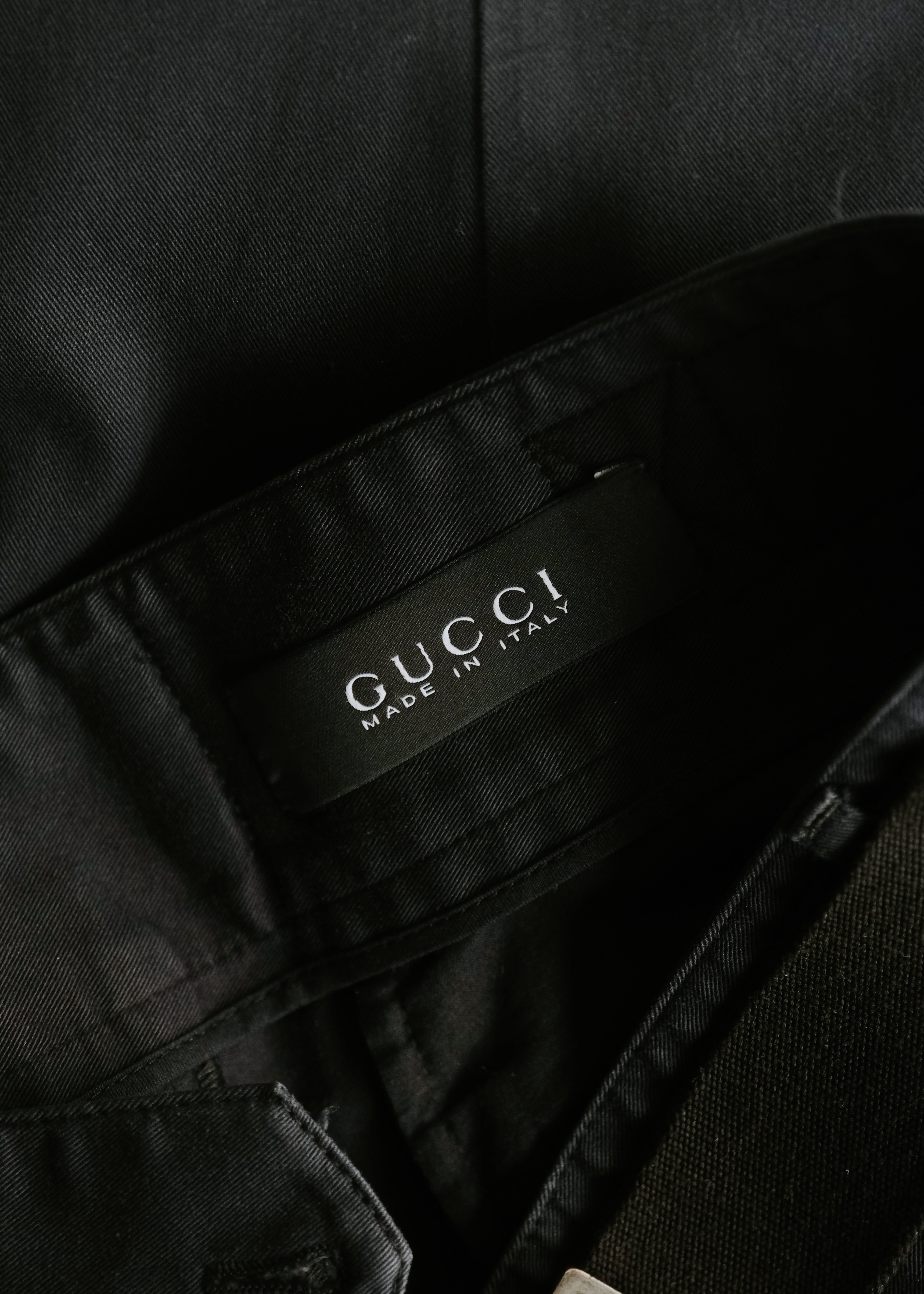 GUCCI 12SS by Frida Giannini center creased tapered cotton trousers