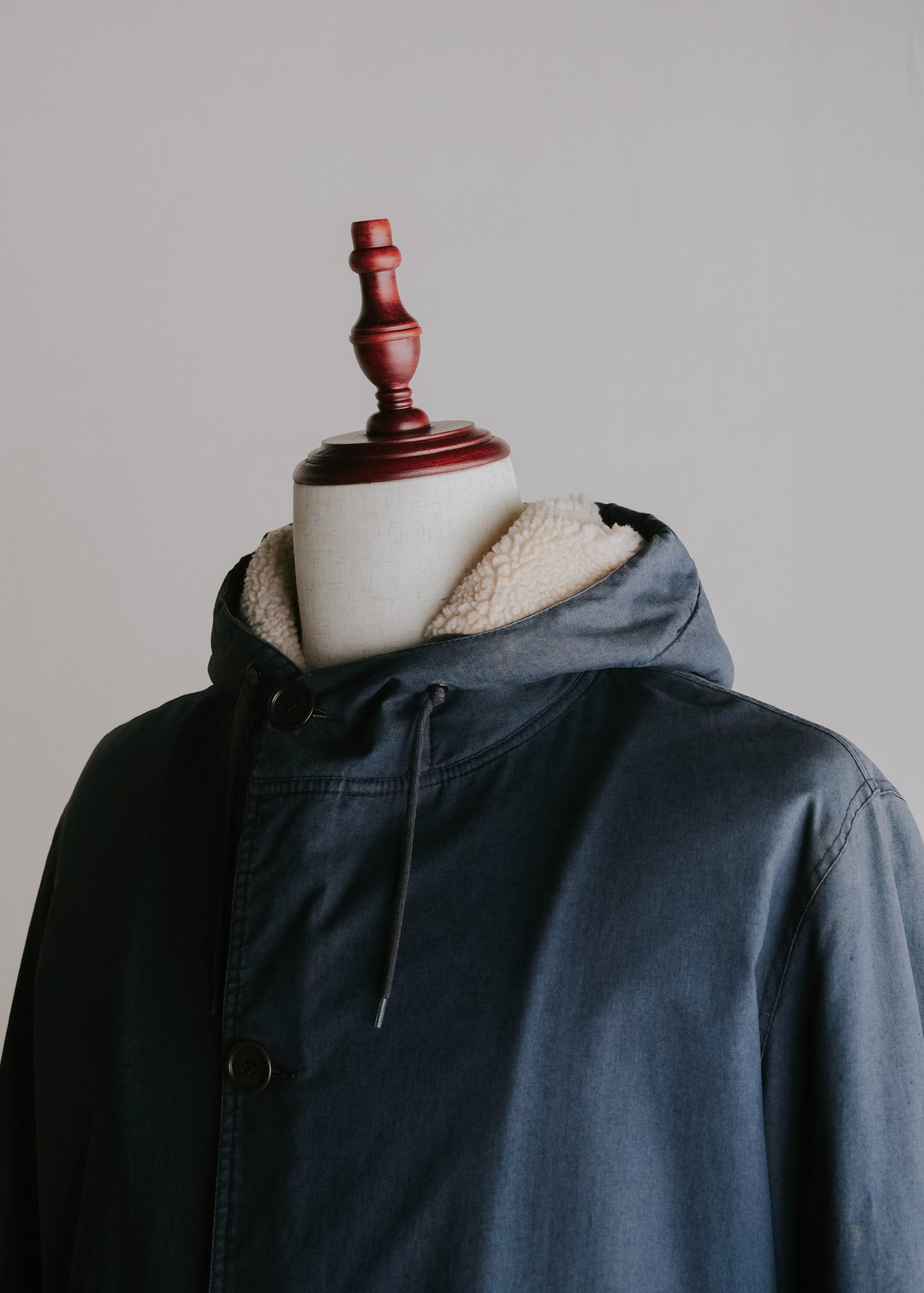 HELMUT LANG JEANS 1998 boa hooded mods coat