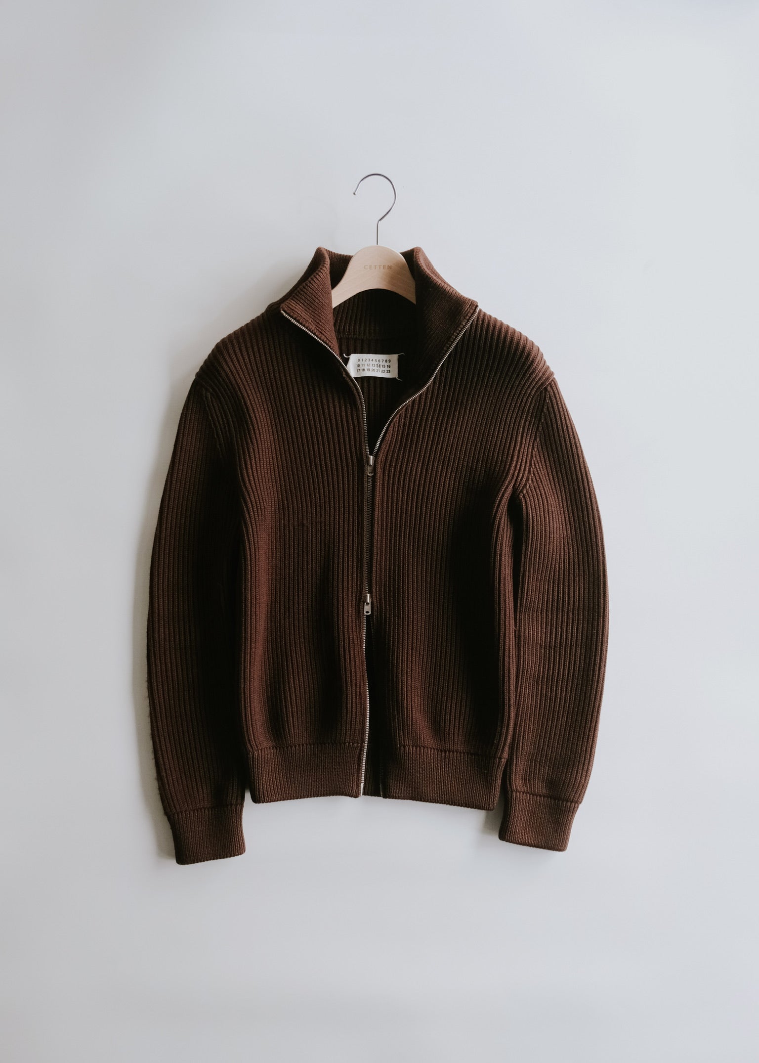Martin Margiela 06AW wool double zip up drivers knit