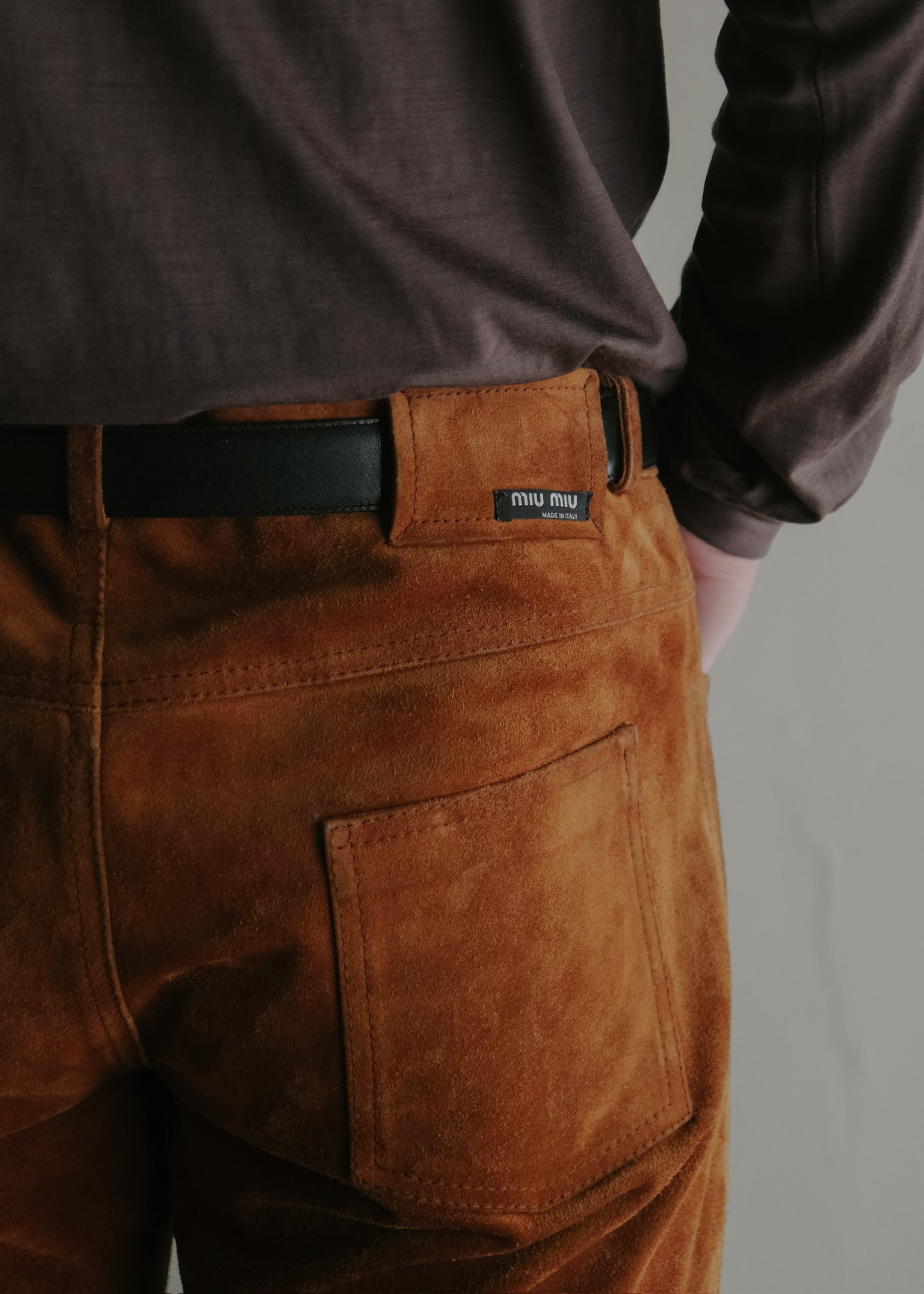 MIU MIU 05AW 5 pocket suède trousers