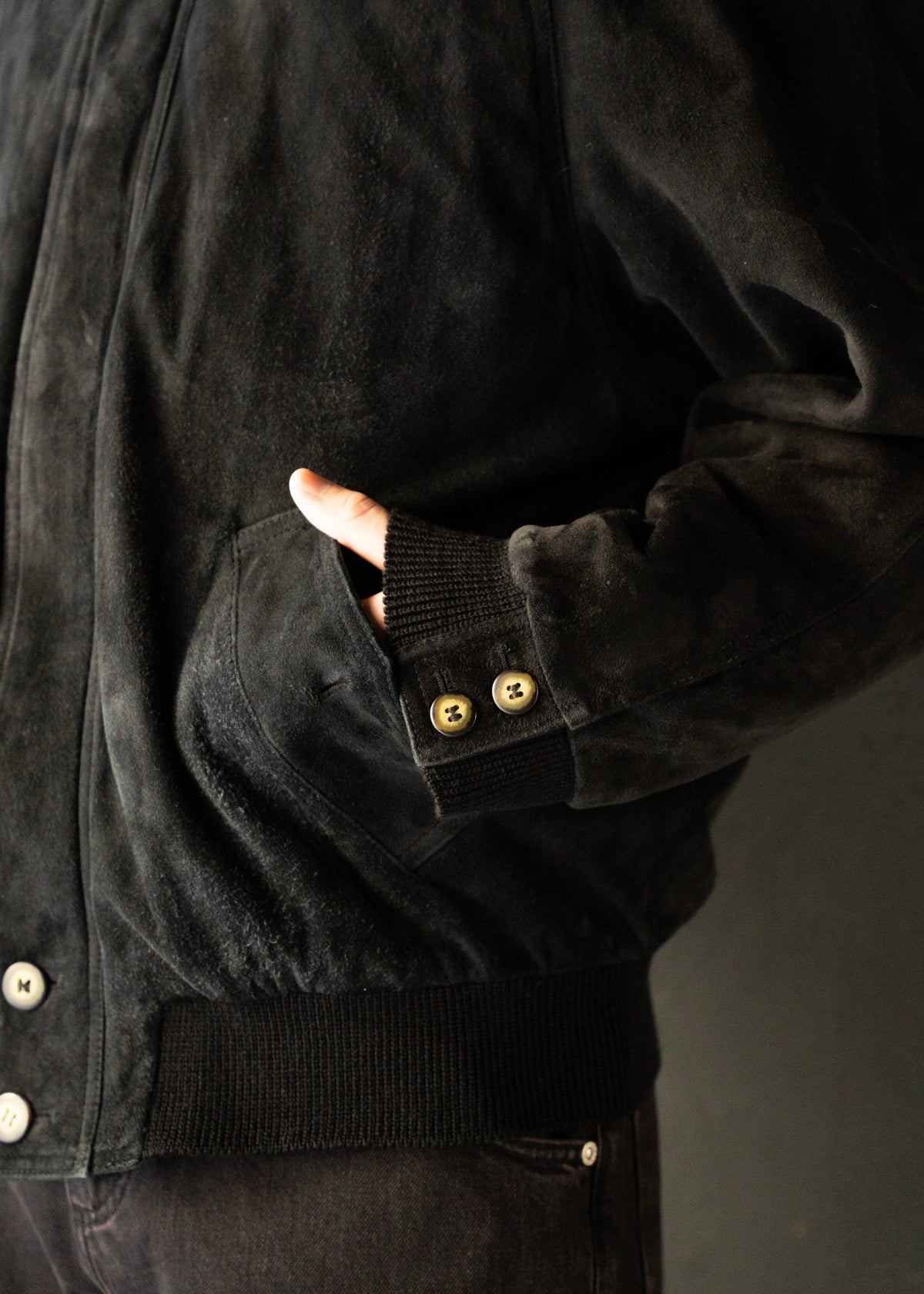 90-00’s Salvatore Ferragamo suede leather valstar jacket