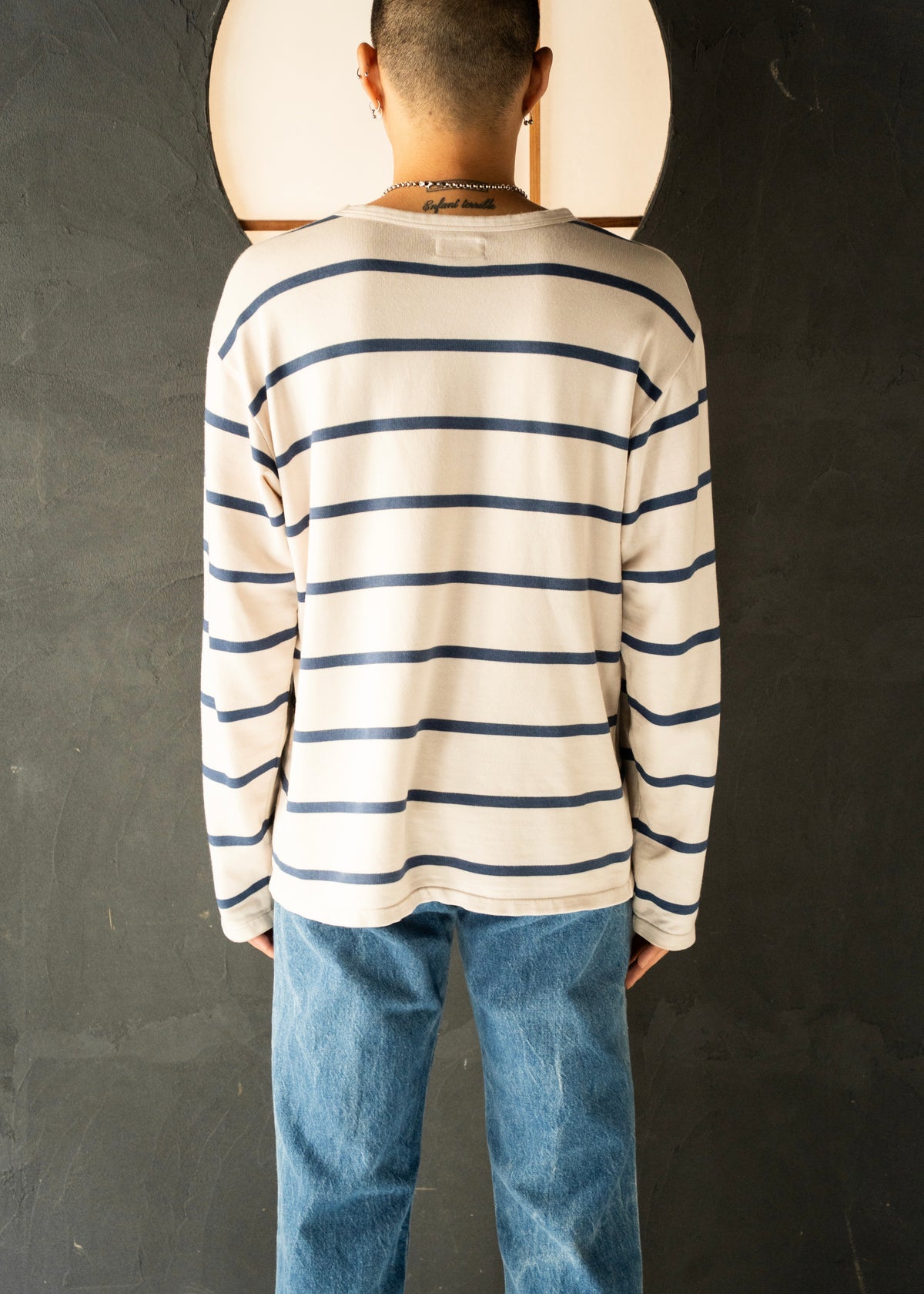 90-00’s Agnes b. homme crew neck border tops