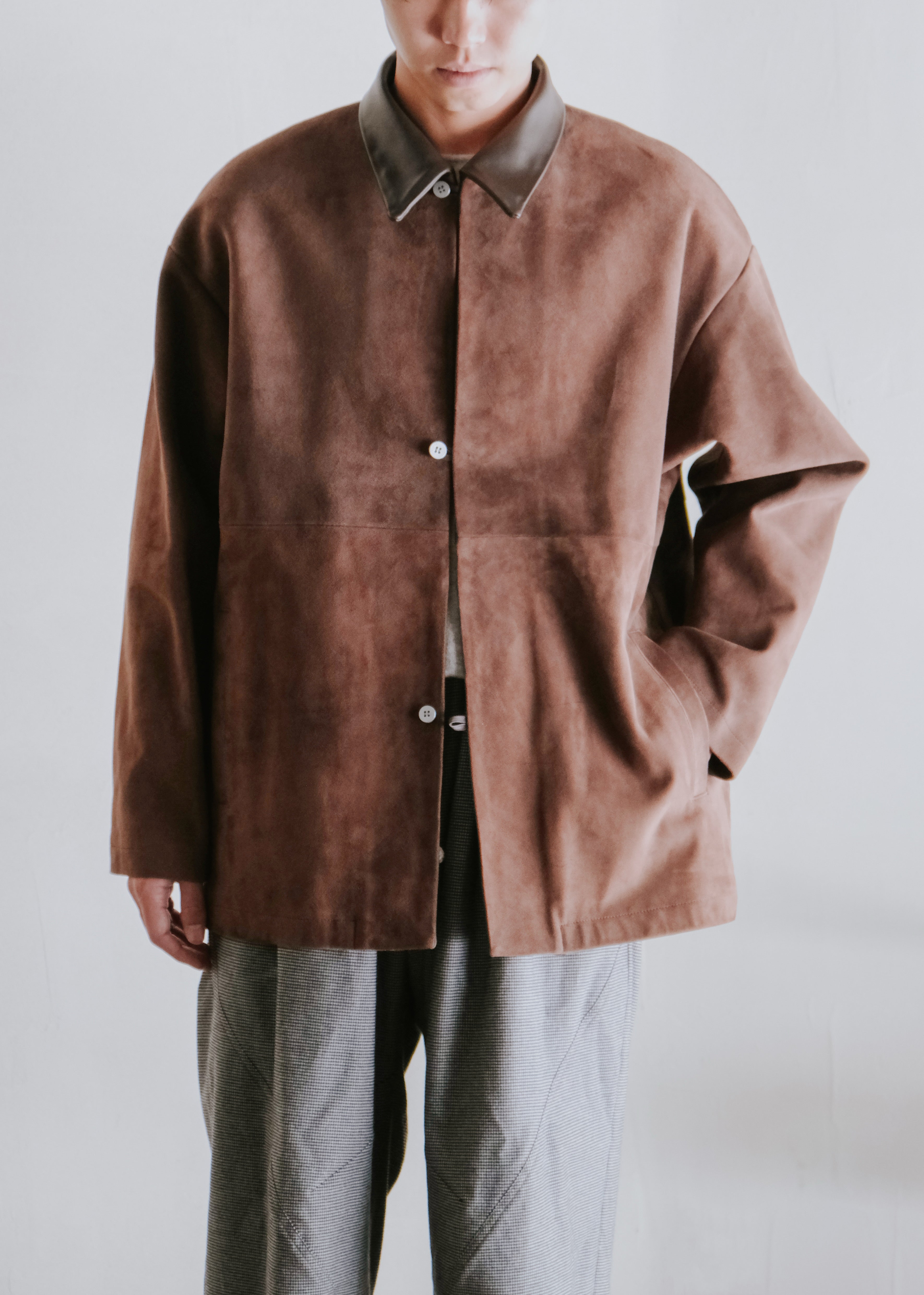 beta post ベータポスト 26AW ゴート スウェードレザー Suede Leather relax ジャケット D.brown メンズ