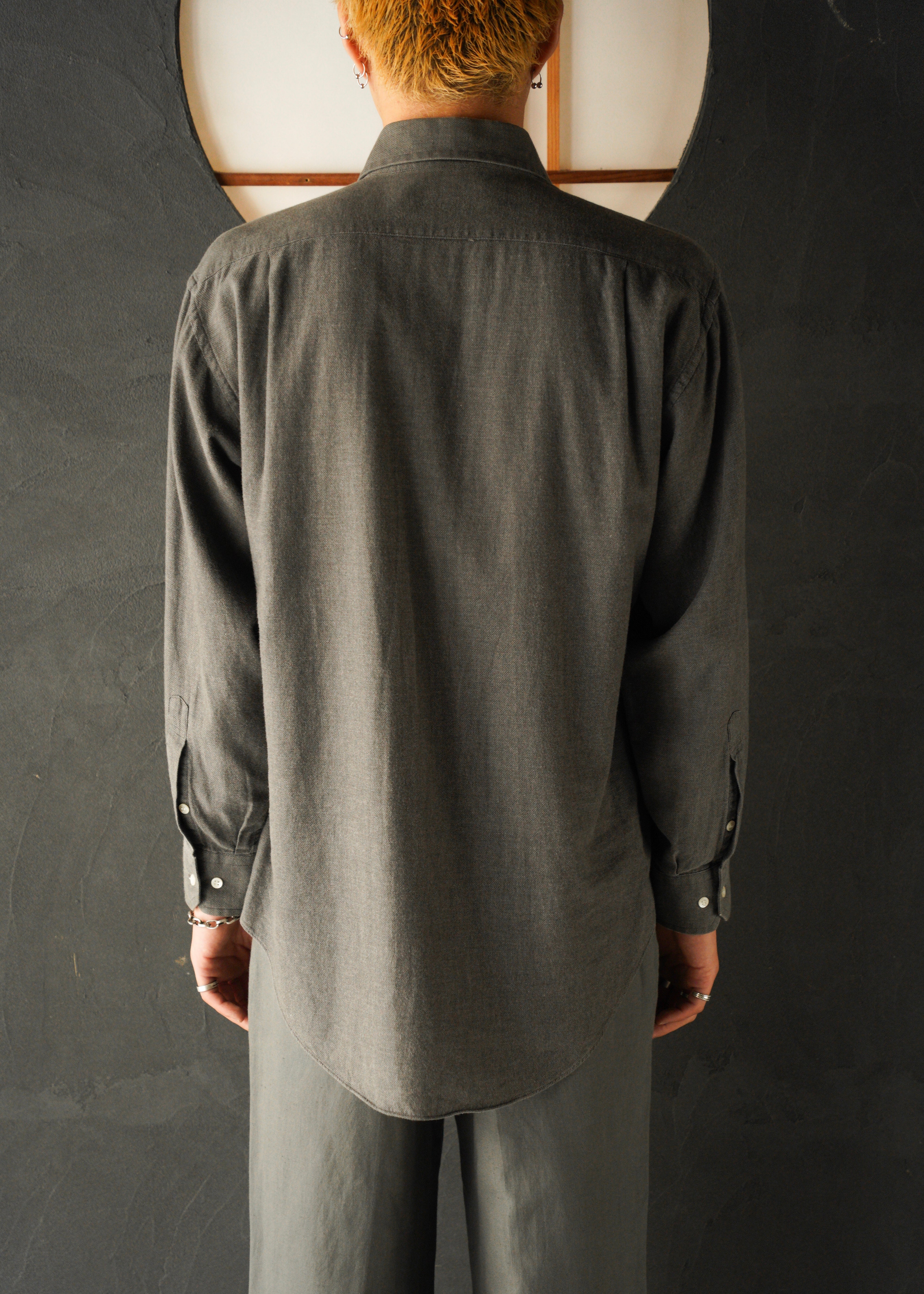 90’s BALENCIAGA regular collar long sleeve cotton shirt