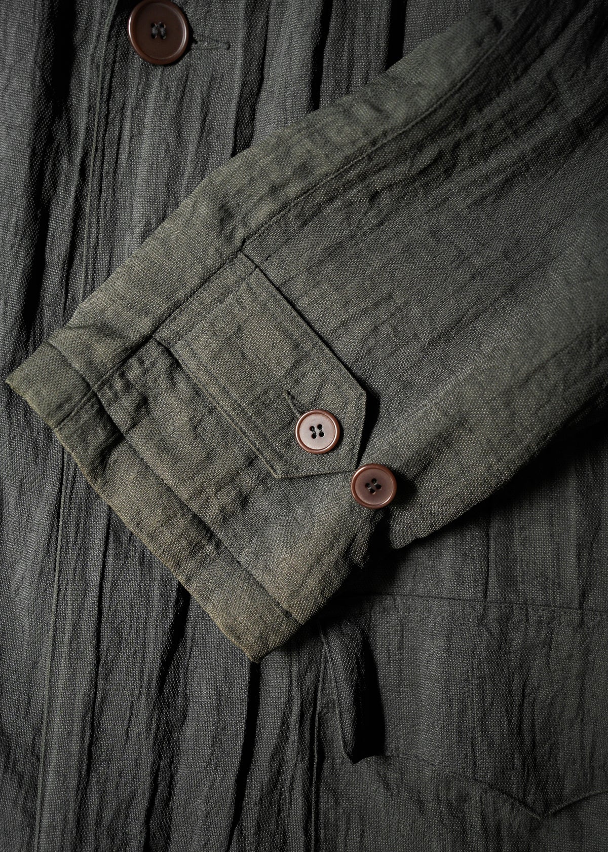 70-80’s GIORGIO ARMANI linen balmacaan coat