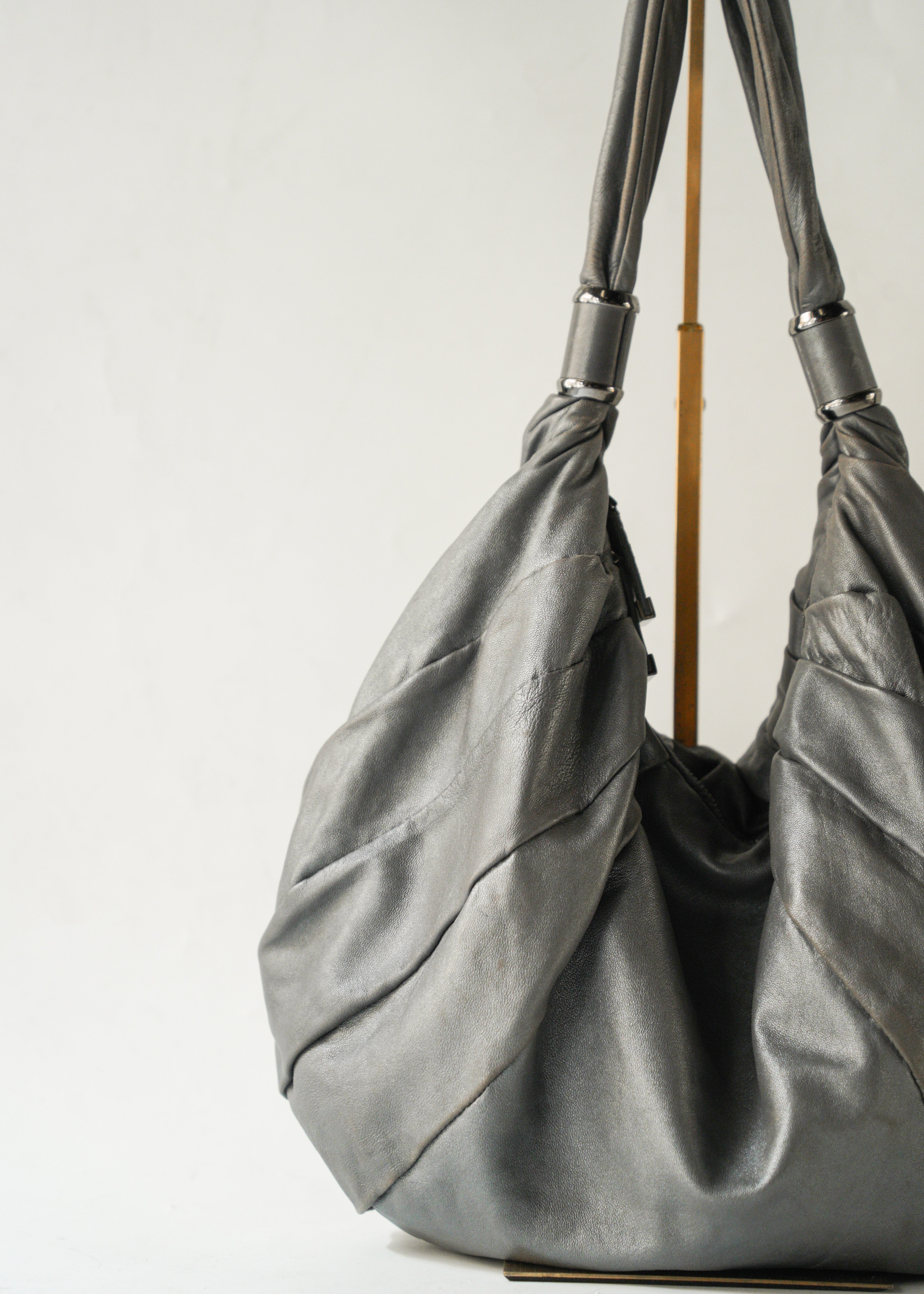 BALLY pleated leather shoulder bag