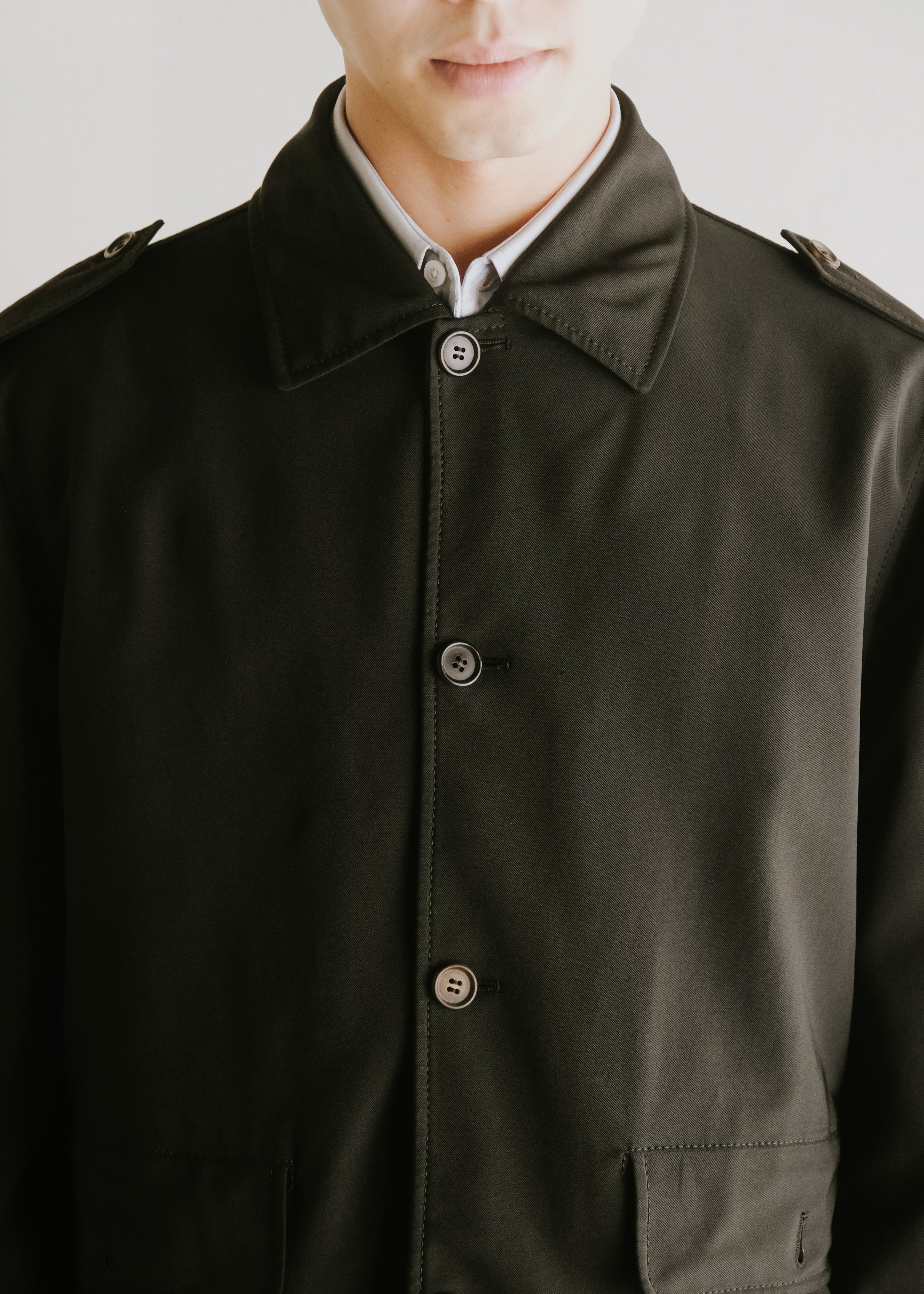 90's PRADA button-front military blouson