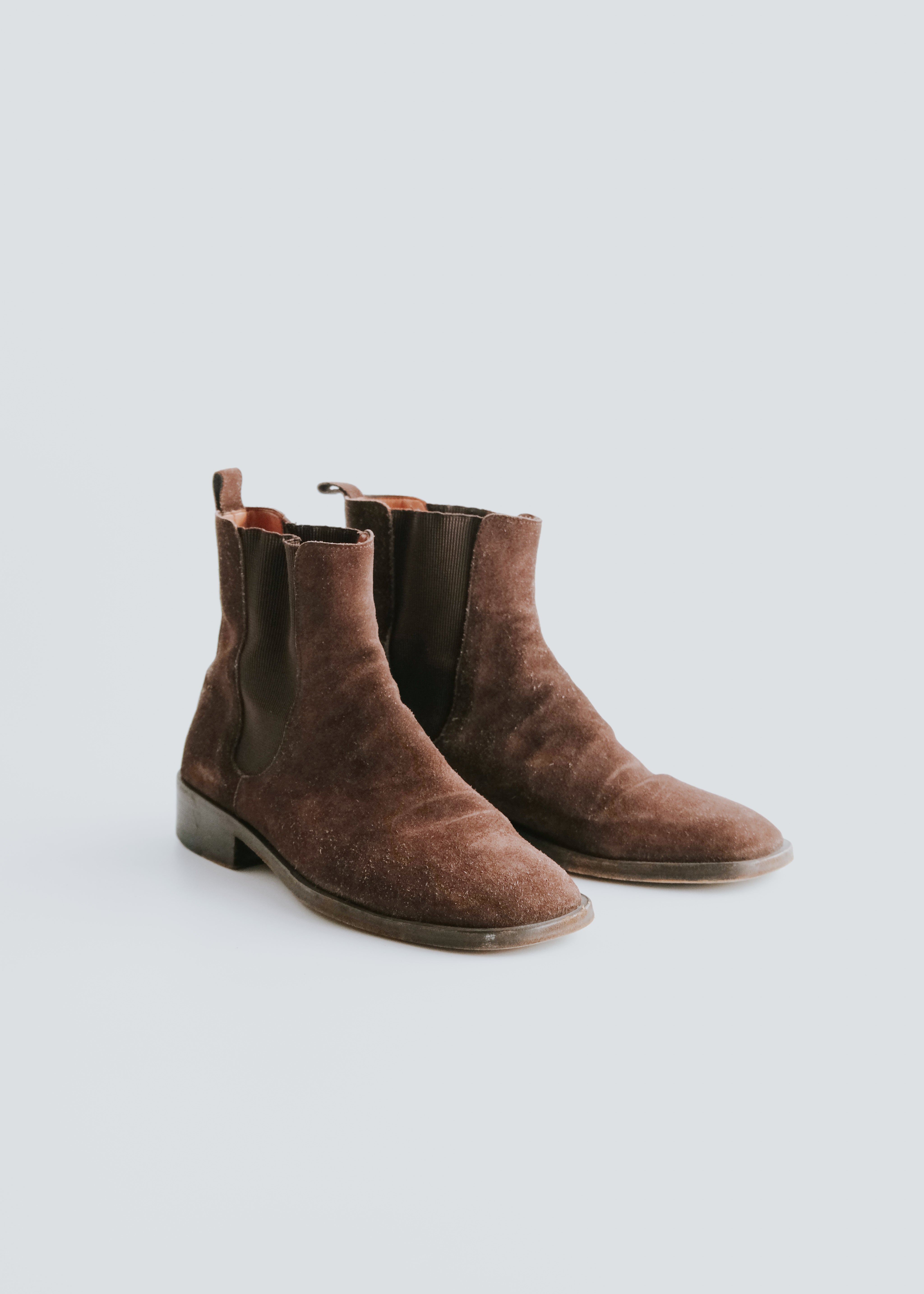90-00's GUCCI by Tom Ford side gore suede leather boots
