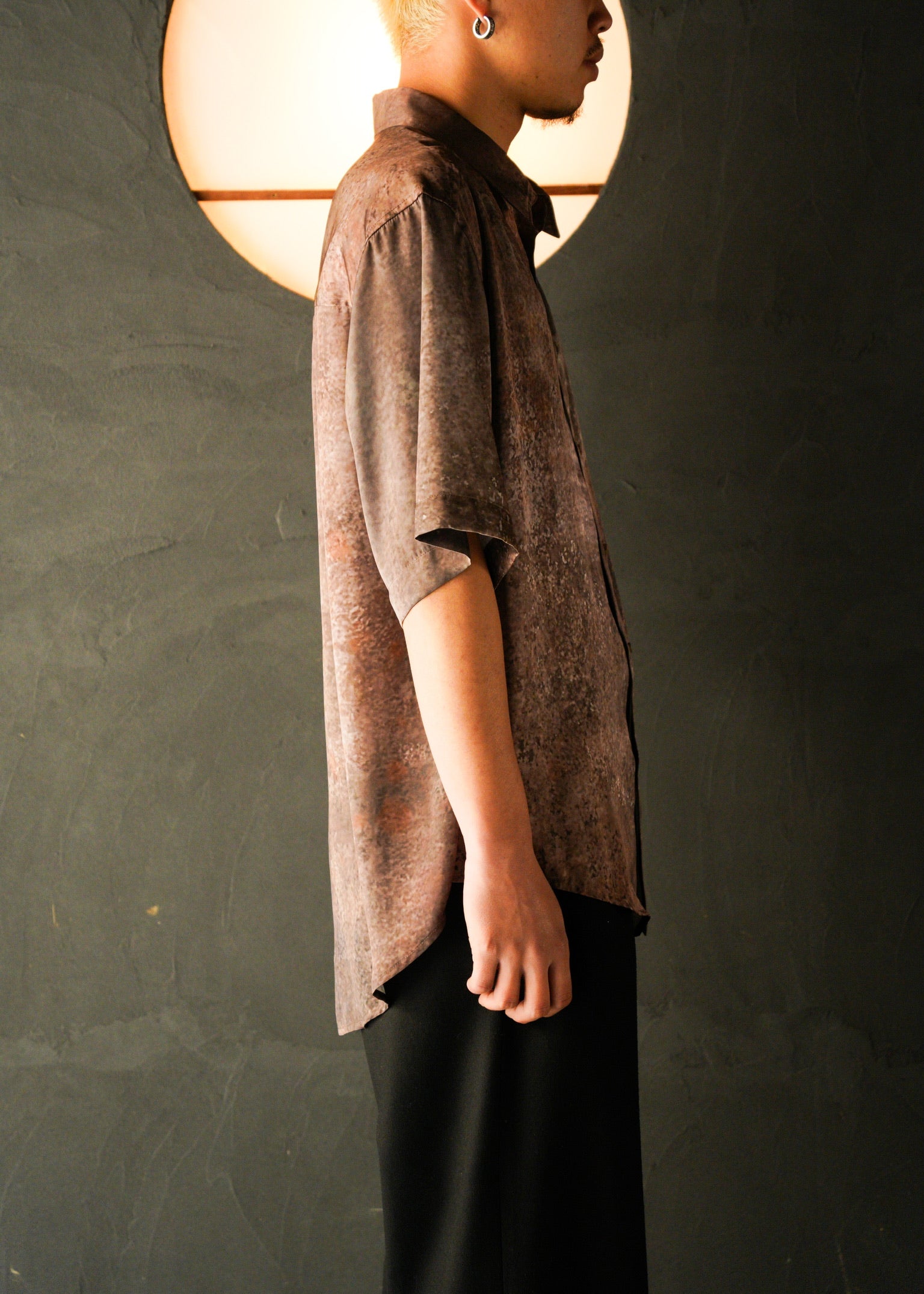 SASAKI SATORU 26SS short sleeve print shirt / Brown