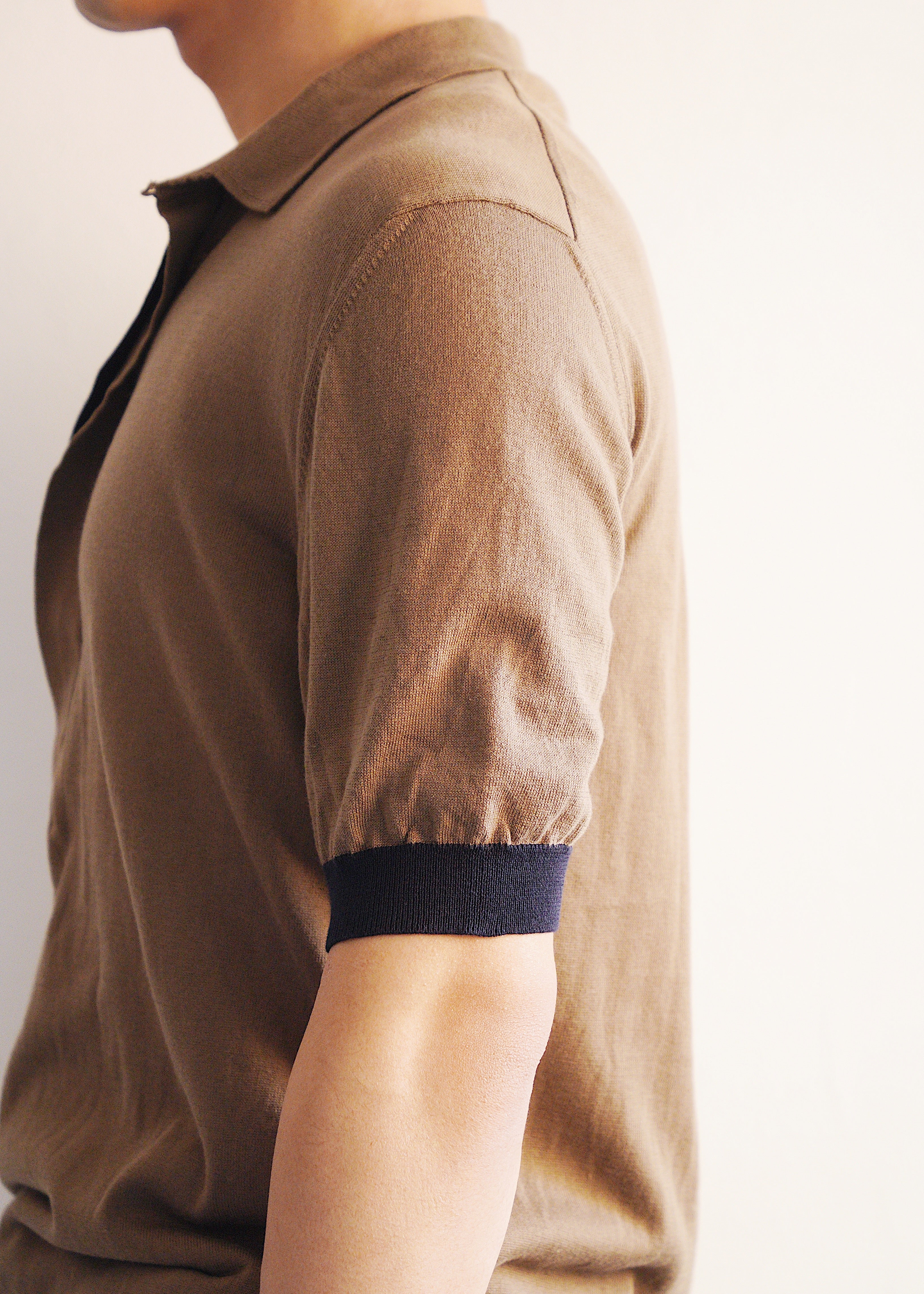 JIL SANDER 09SS by Raf Simons bi-color knit polo