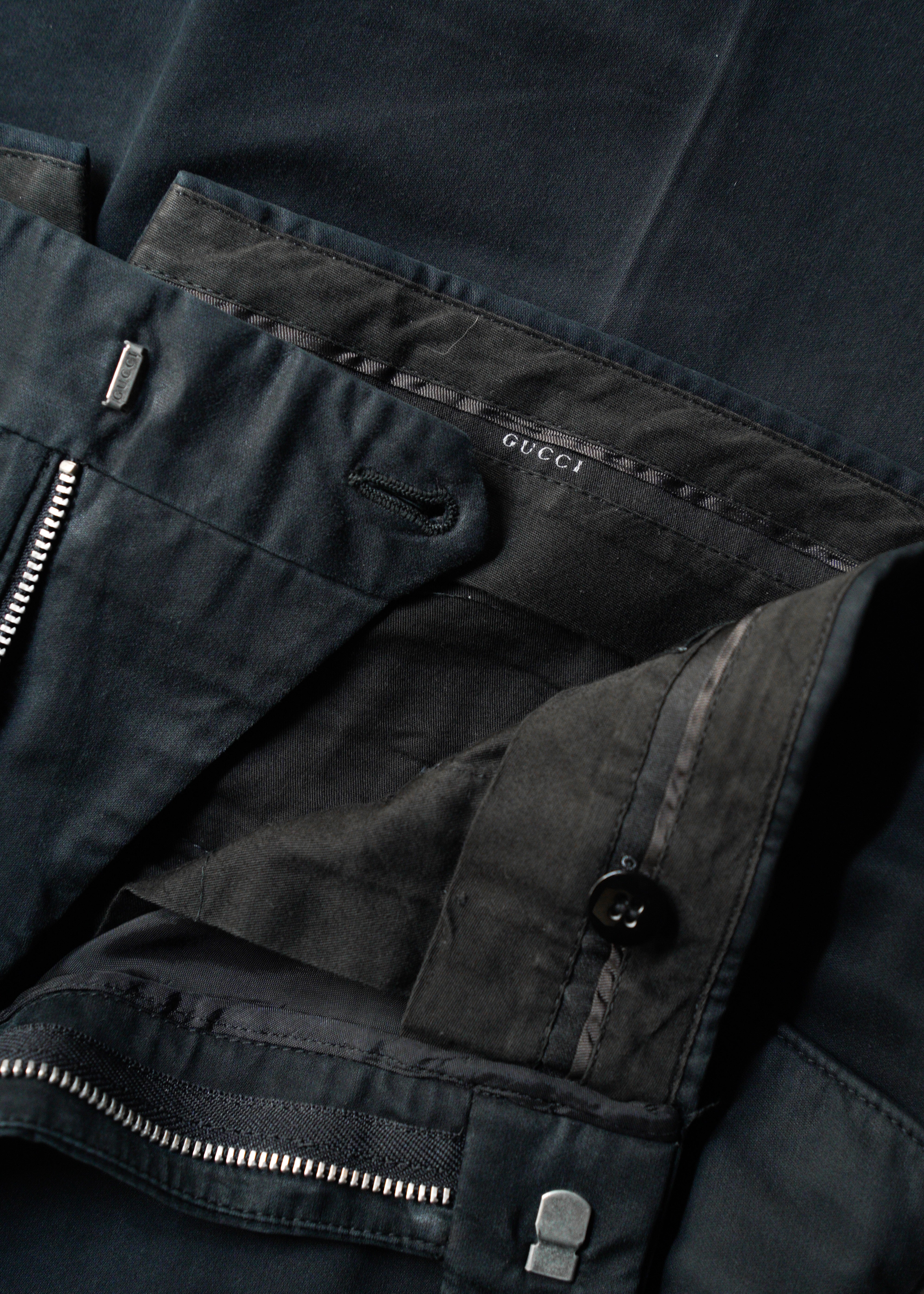 GUCCI by Tom Ford 2004SS tapered cotton trousers