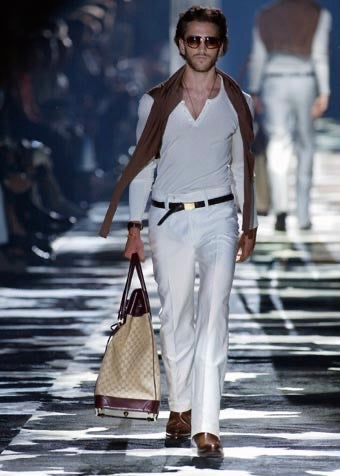 GUCCI by Tom Ford 2004SS tapered cotton trousers