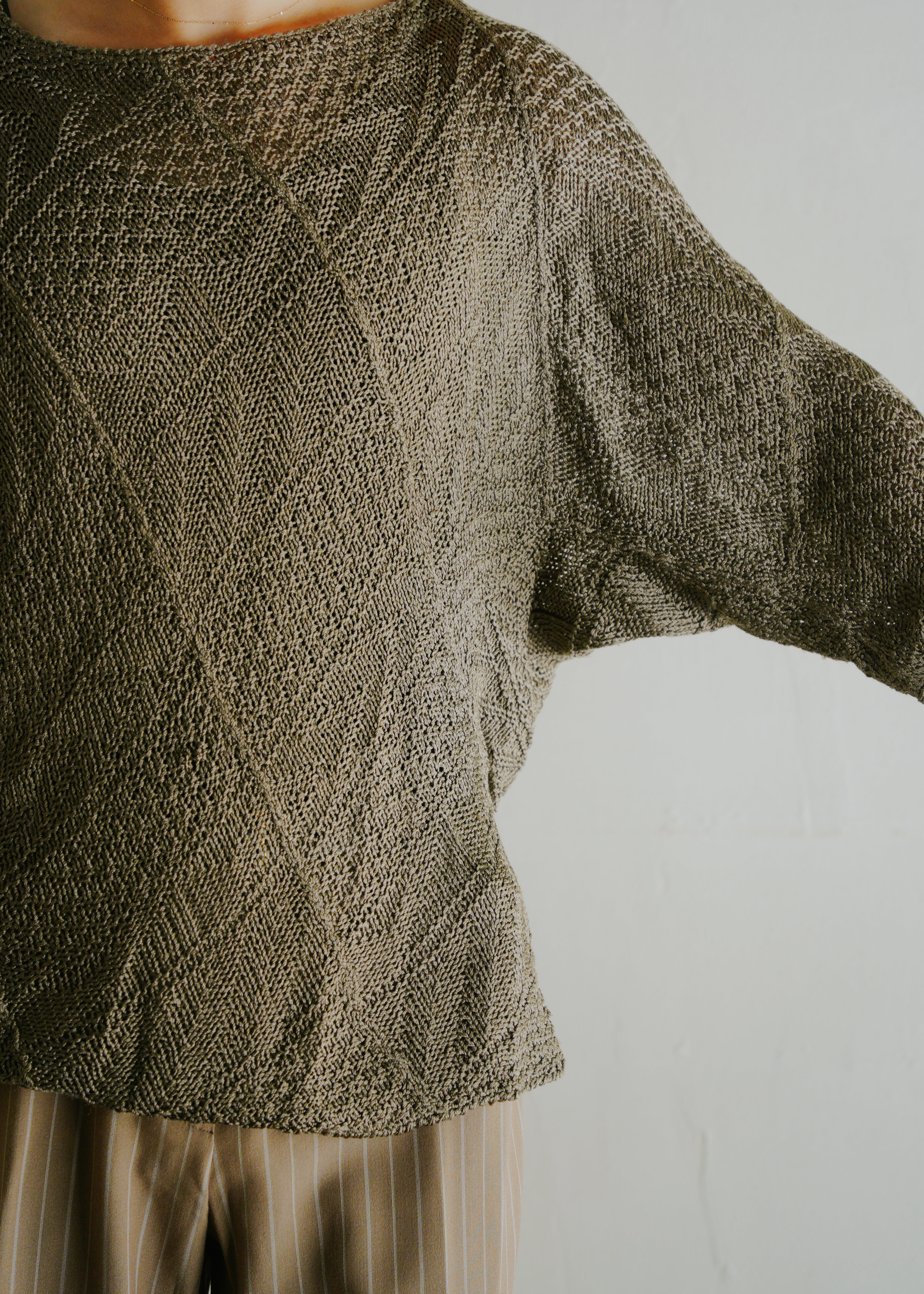 70-80's ISSEY MIYAKE dolman sleeves silk lace cut and sew