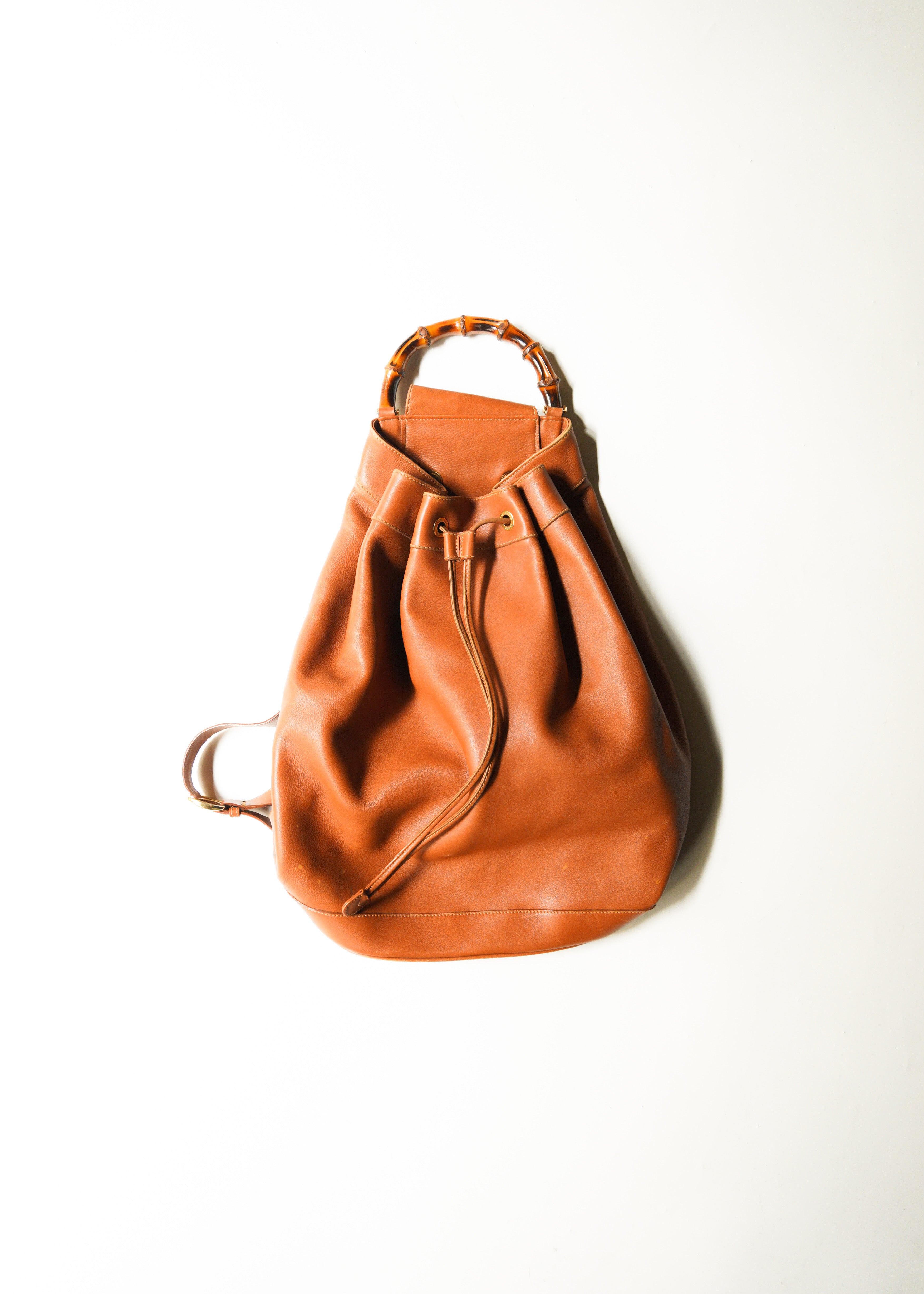 90’s GUCCI bamboo handle shoulder bag