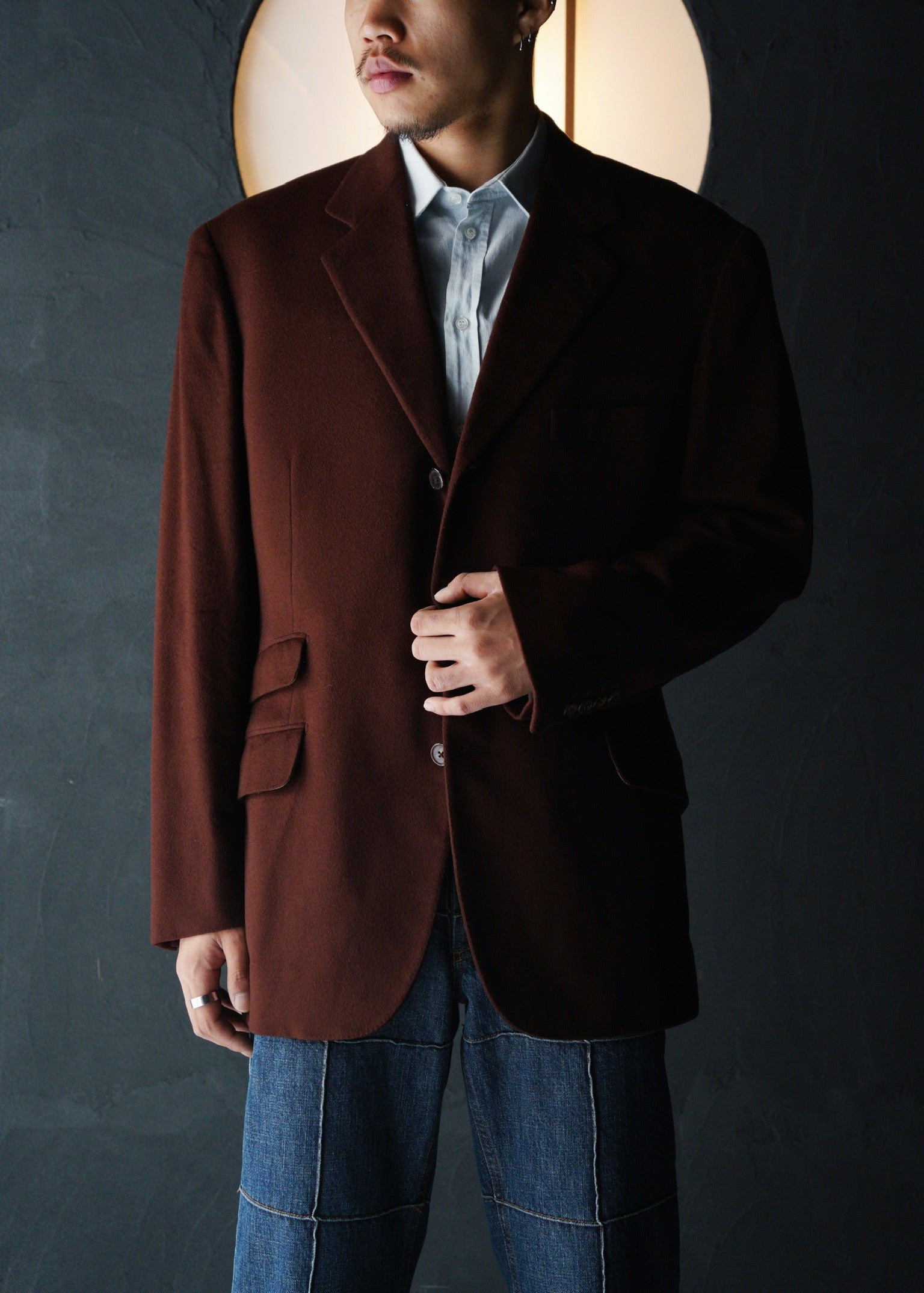 HERMÈS pure cashmere single 3b tailored jacket