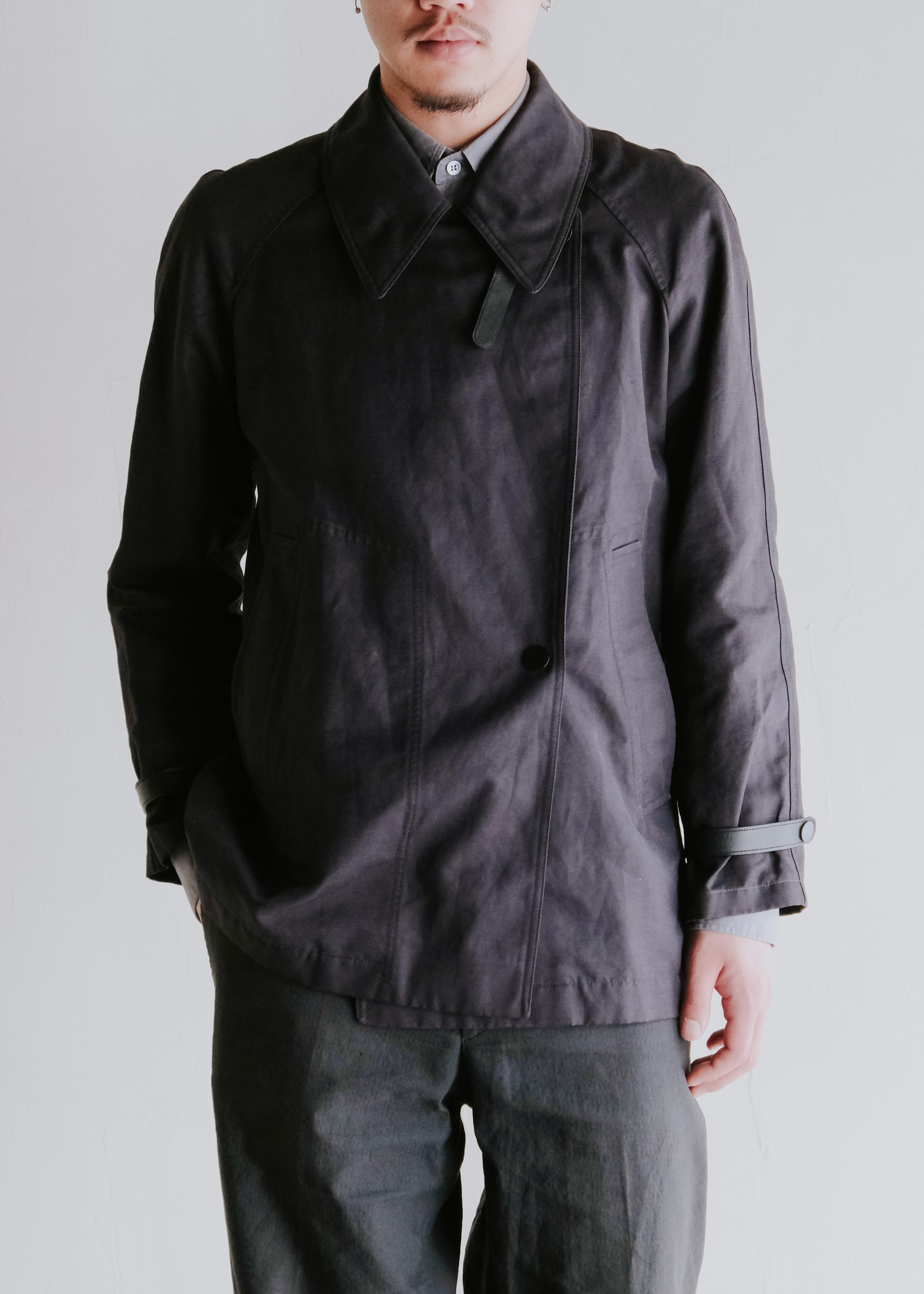 10's HERMÈS by Christophe Lemaire leather belted short coat