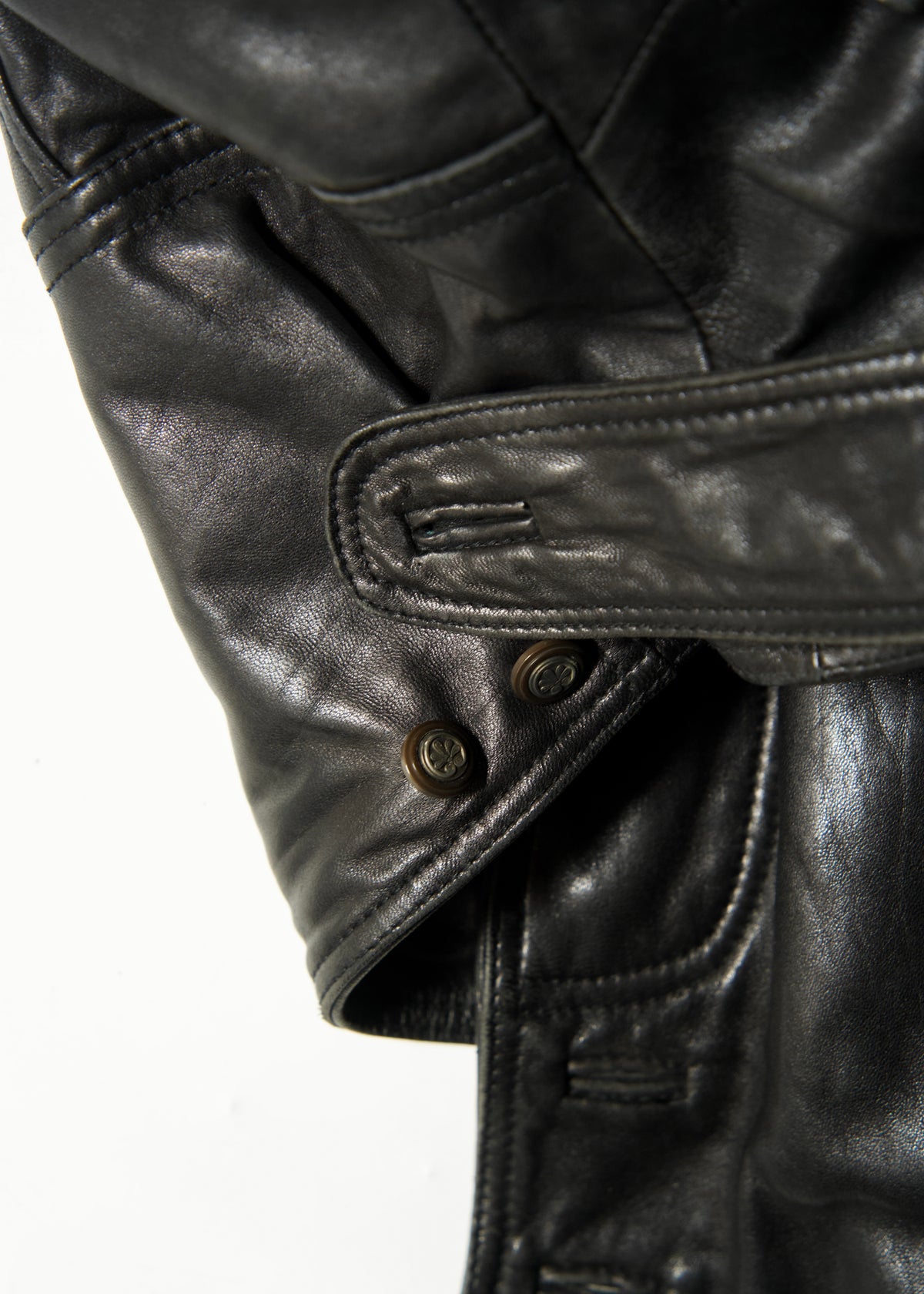 80-90's RUFFO fly front hooded leather blouson
