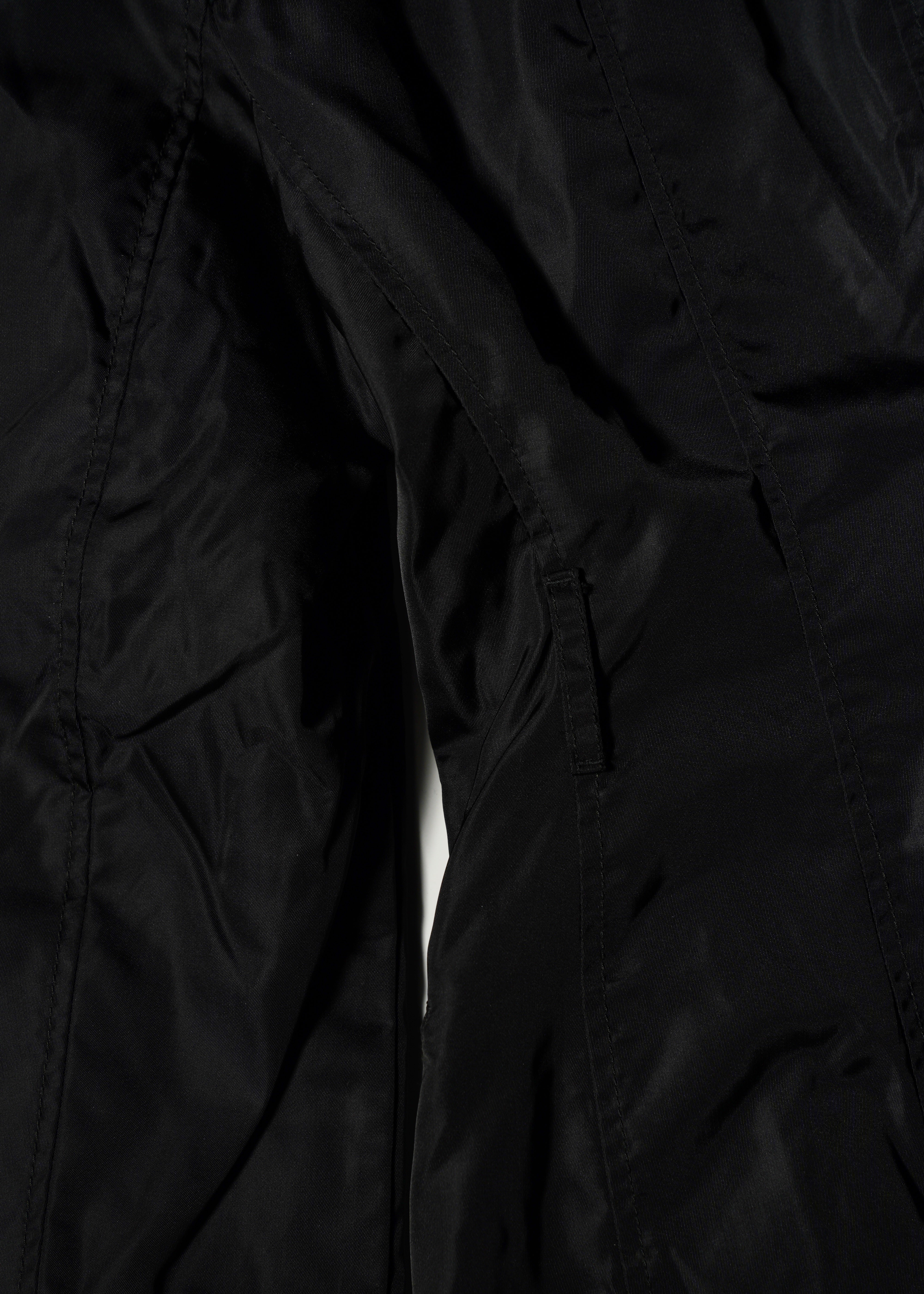 90's PRADA leather nylon docking zip up jacket