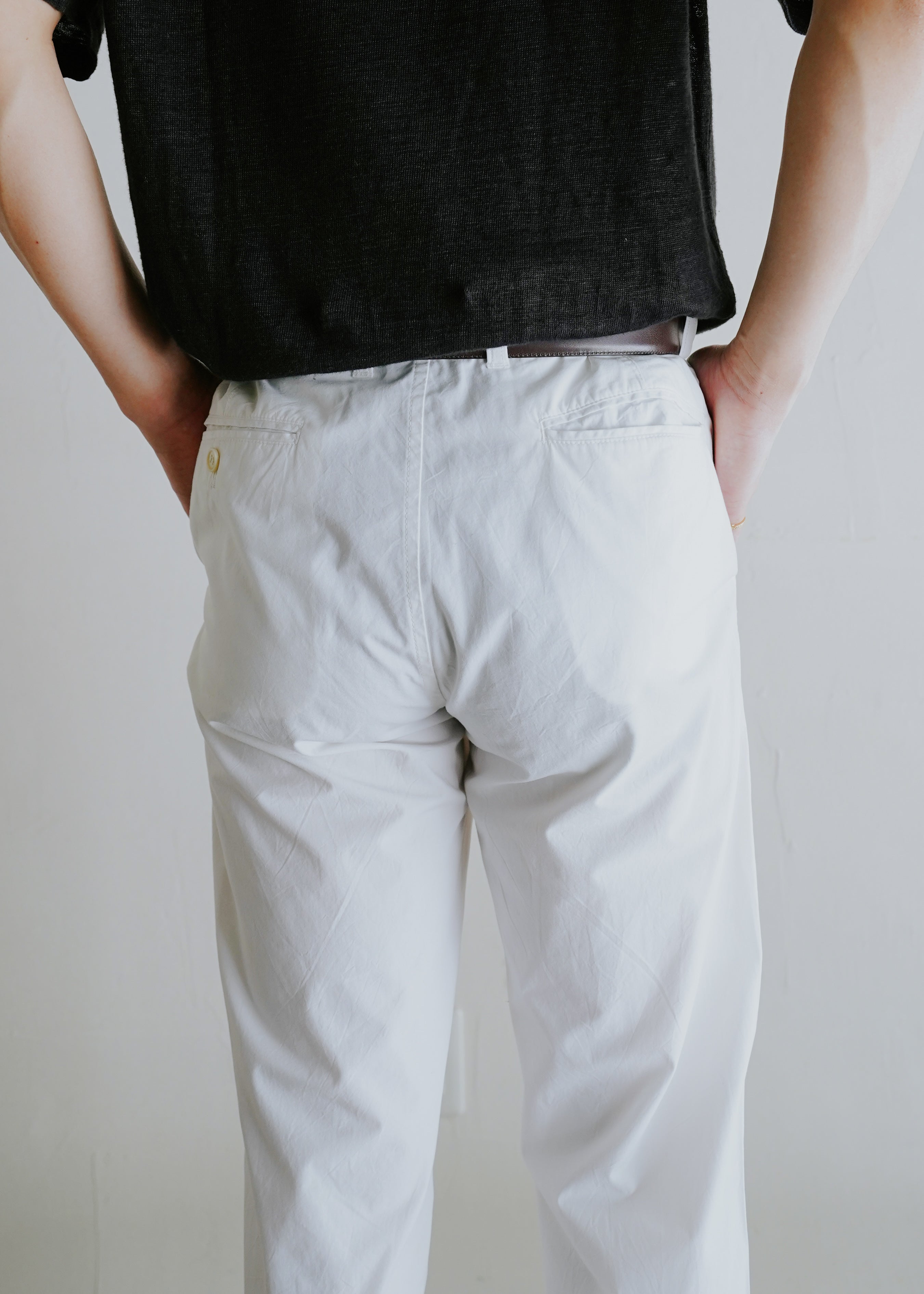 ISSEY MIYAKE MEN 13SS lightweight cotton tapered trousers
