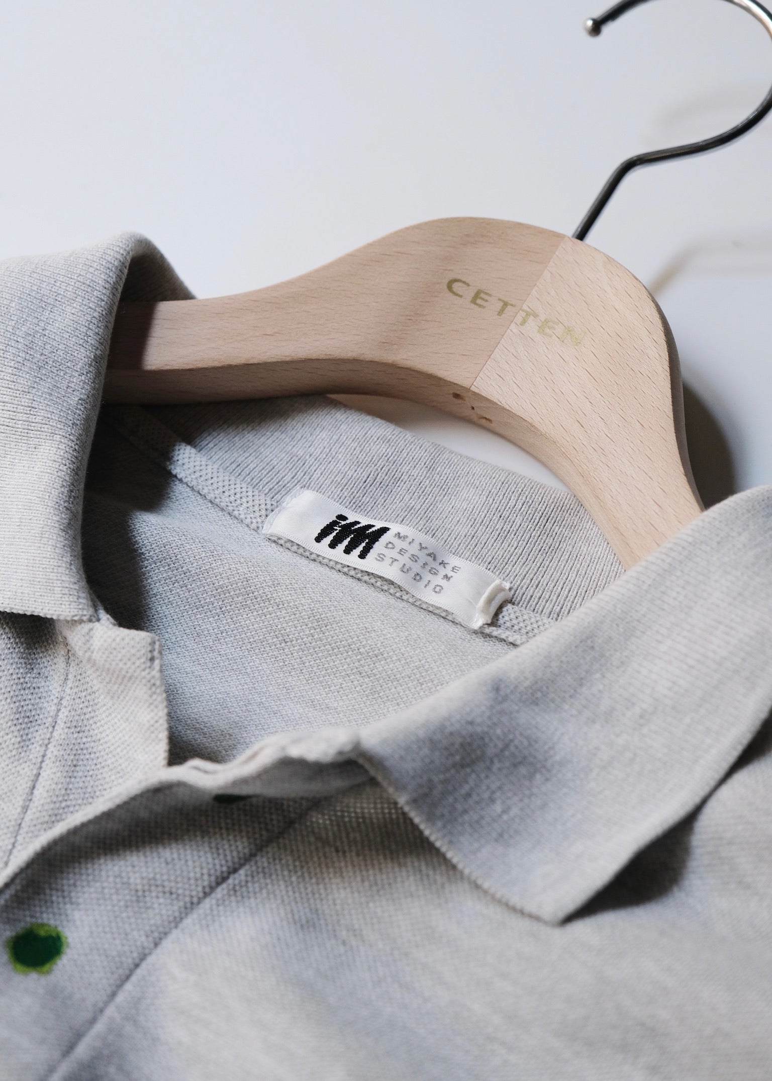 80's iM by MIYAKE DESIGN STUDIO painted fly front polo shirt