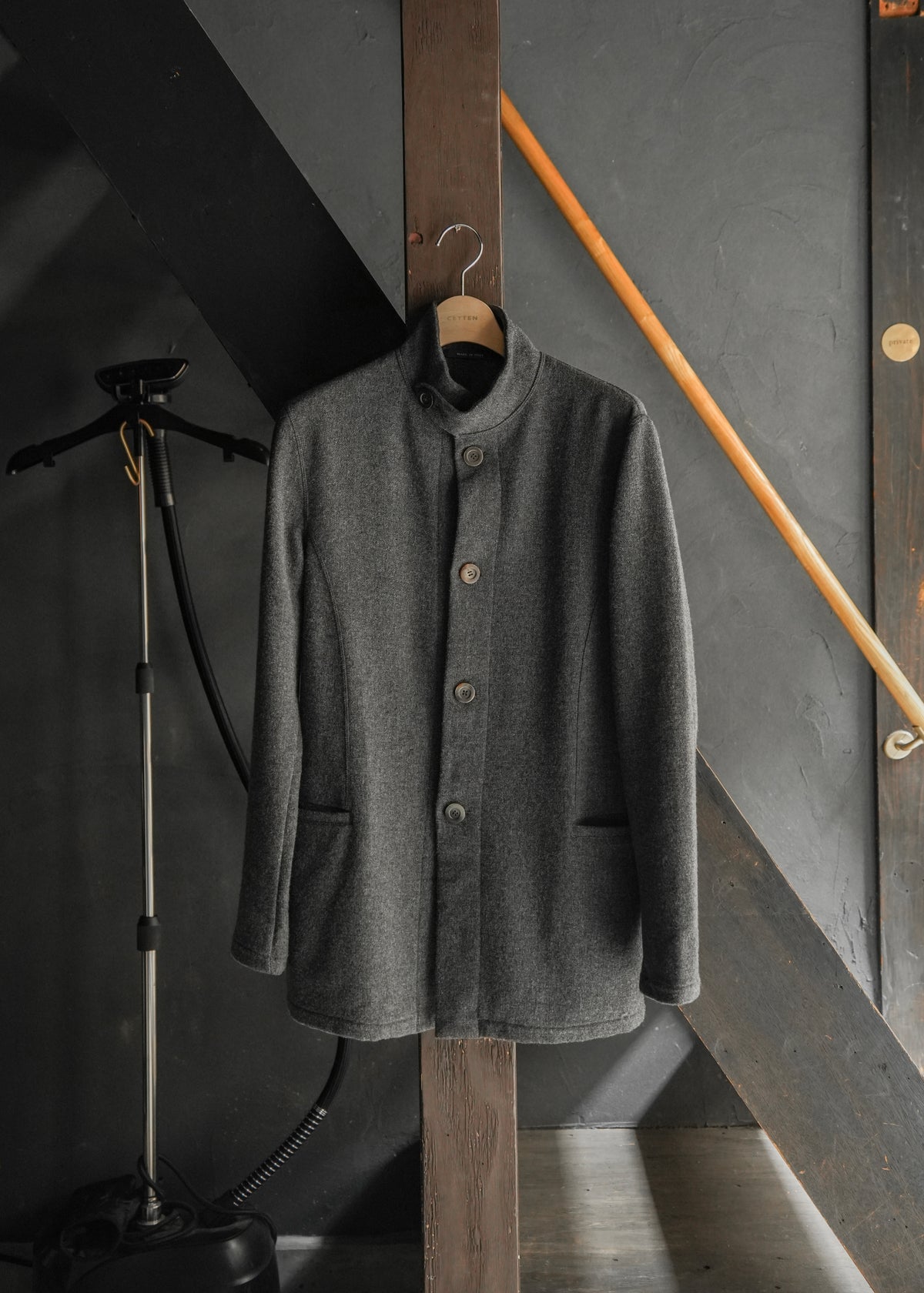 EMPORIO ARMANI 04AW cashmere blend mao collar wool jacket