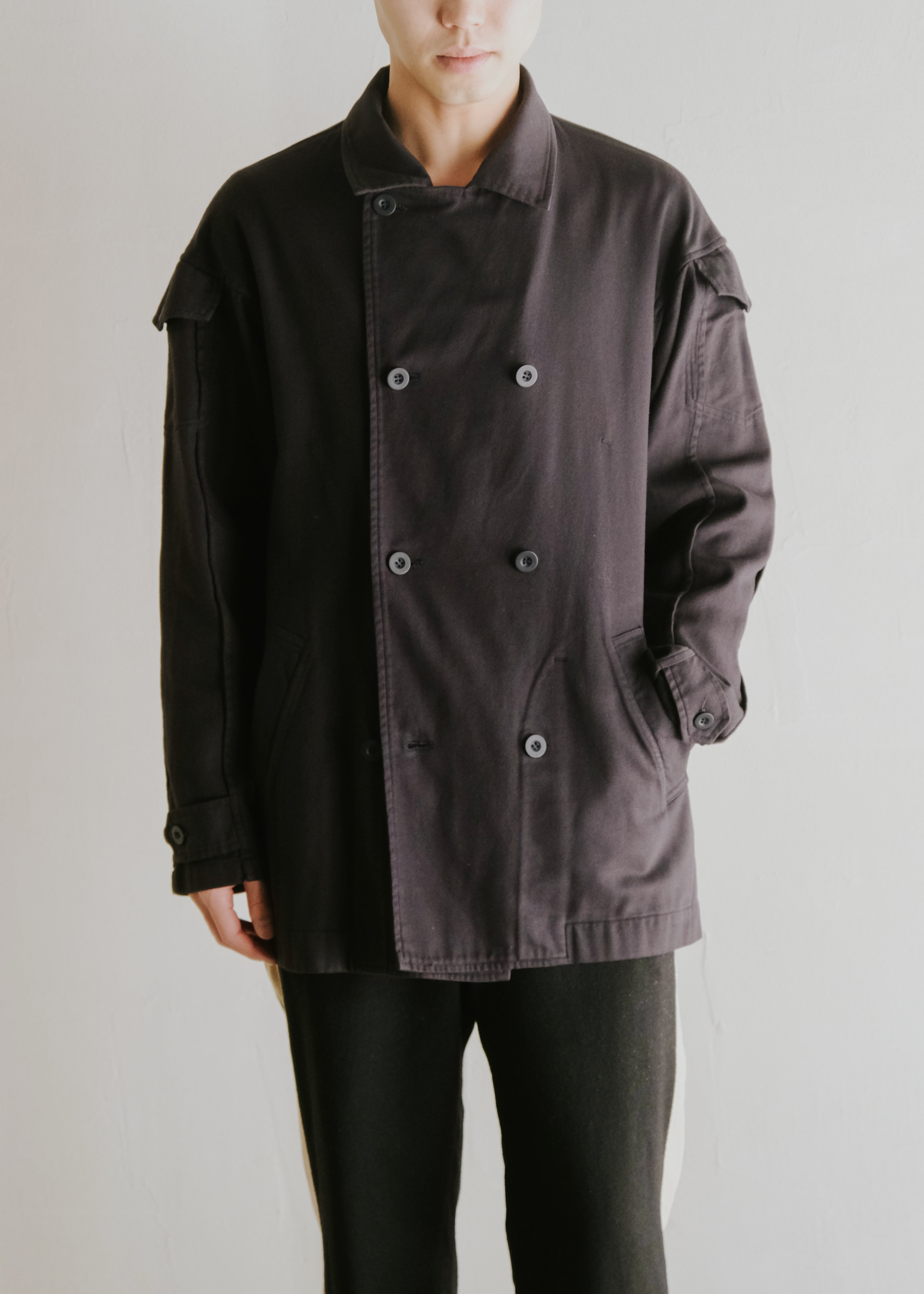 FINAL HOME 14SS multiple pocket cotton peacoat