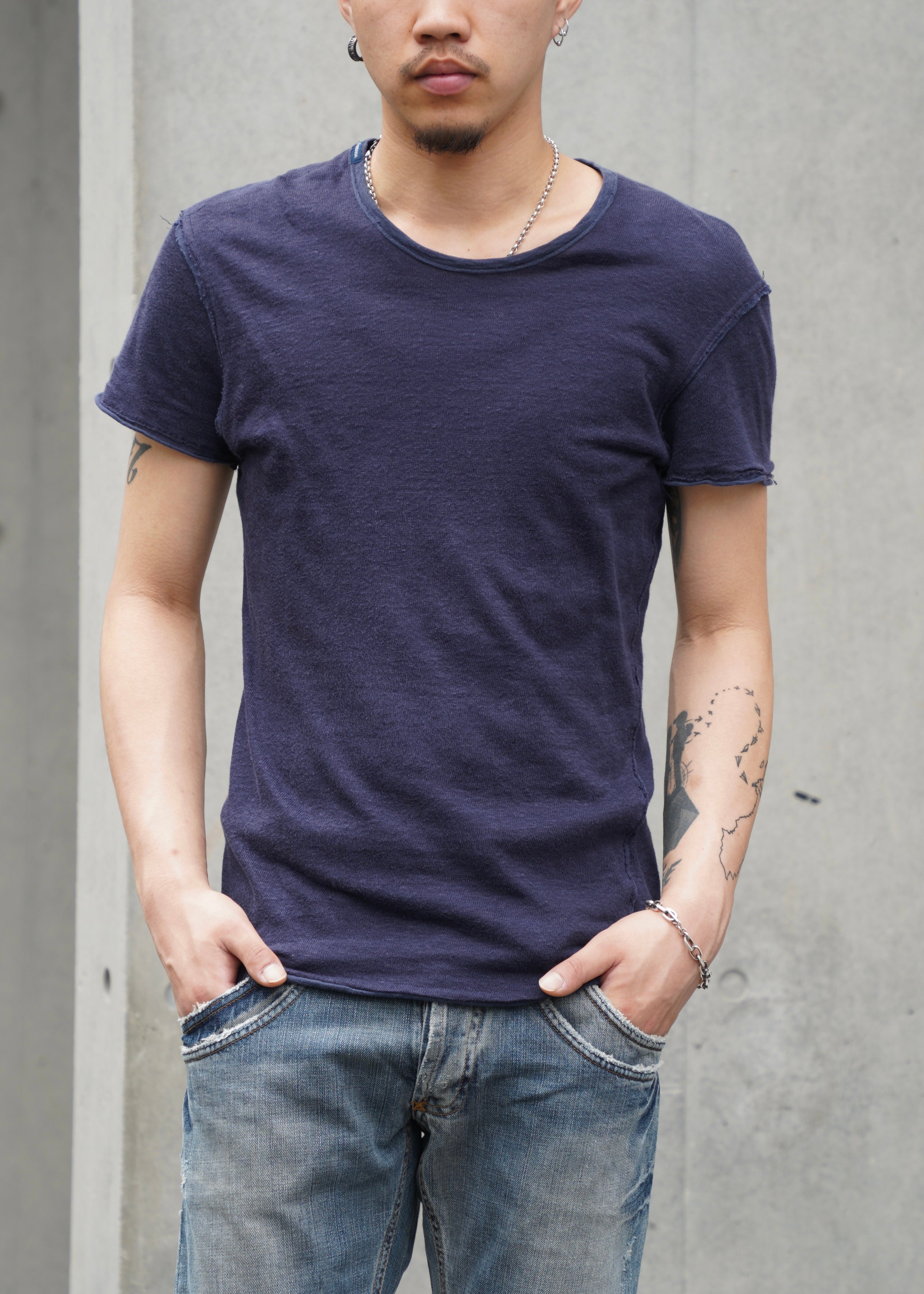 00's DOLCE & GABBANA linen cotton tee