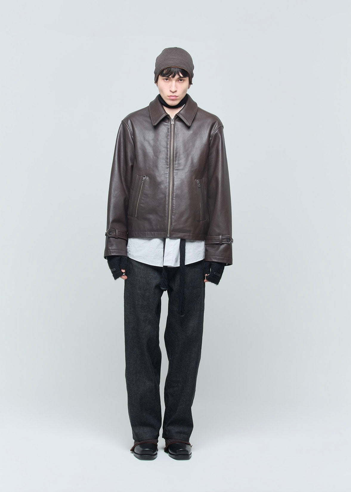 SHOOP 26AW EVERYDAY LEATHER JACKET / Brown
