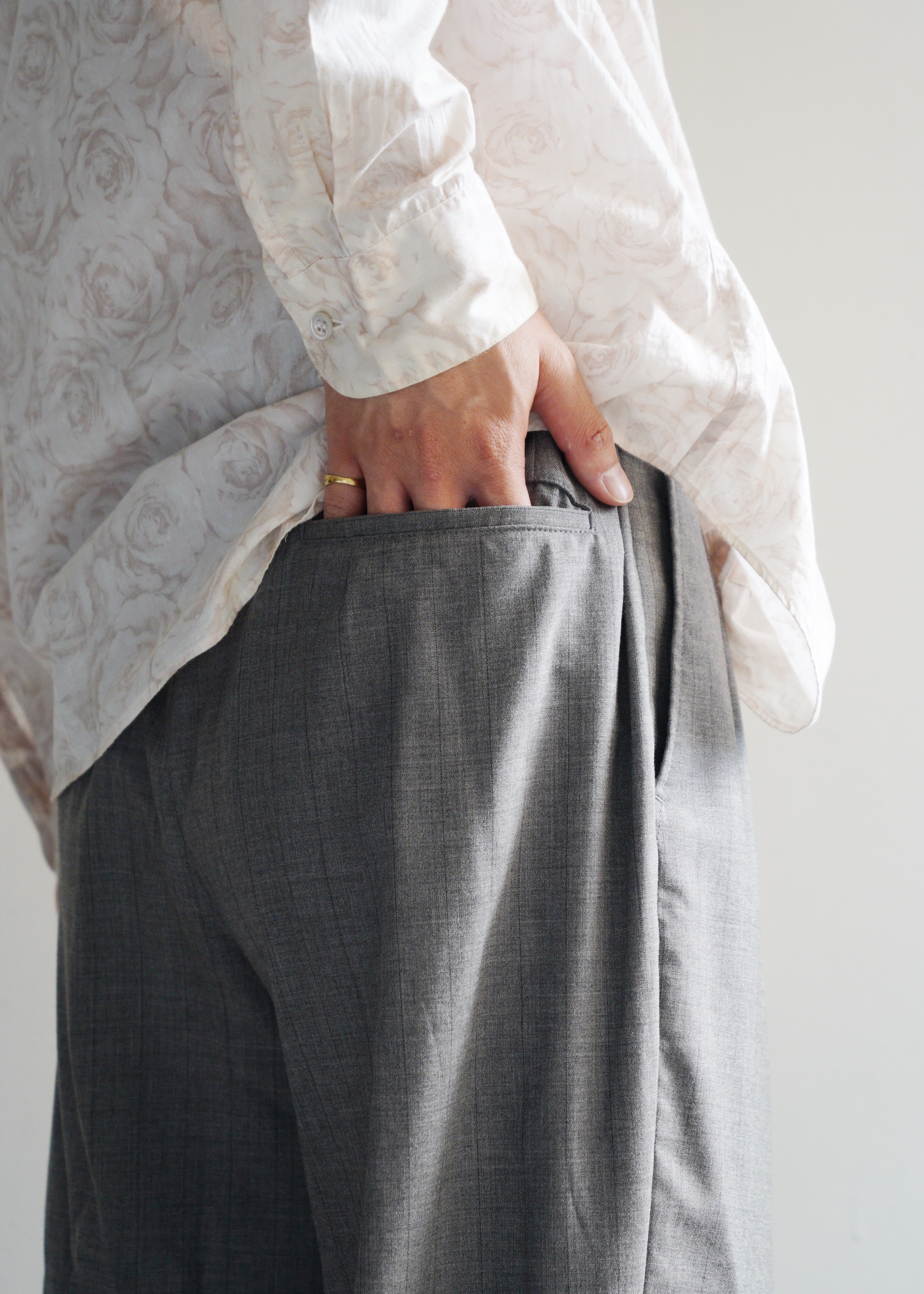 COMME des GARCONS HOMME AD1989 2 tuck wool wide slacks