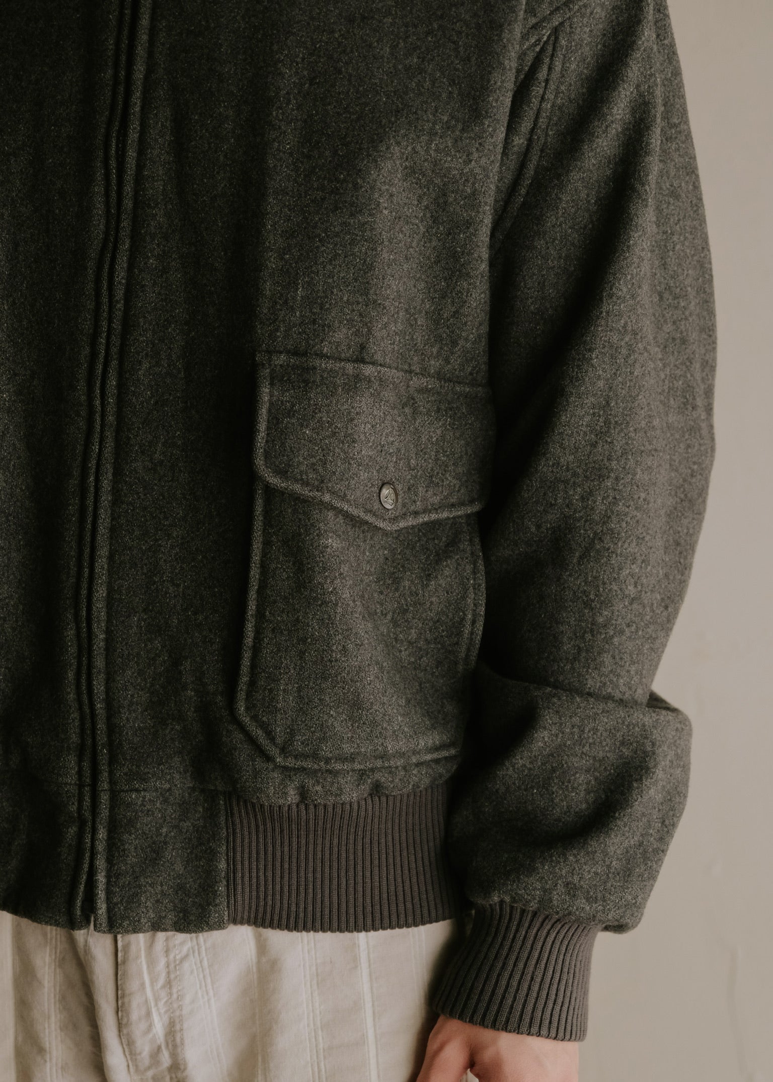 80-90's wool viscose A-2 style jacket