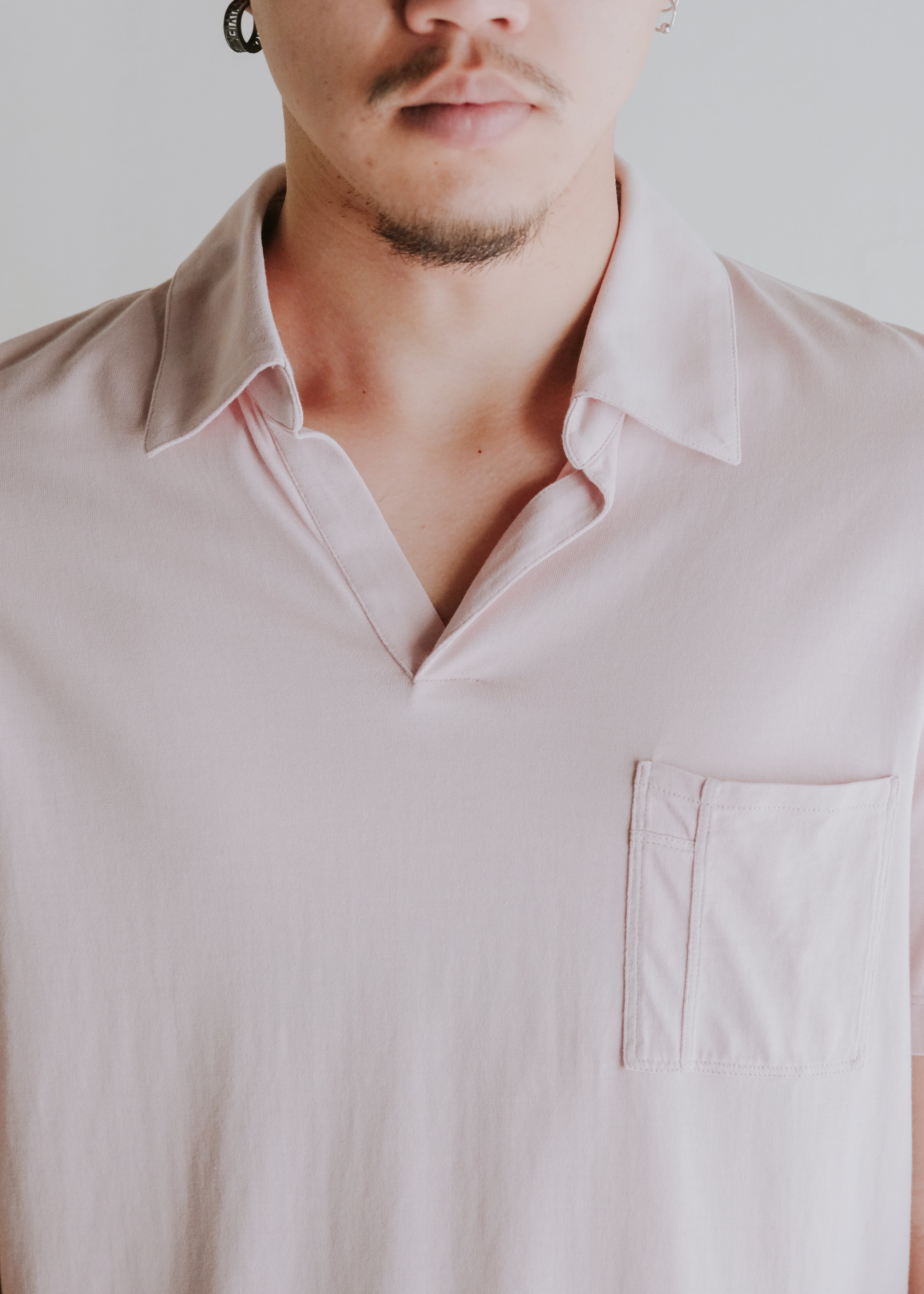 00's HERMÉS cotton S/S skipper shirt