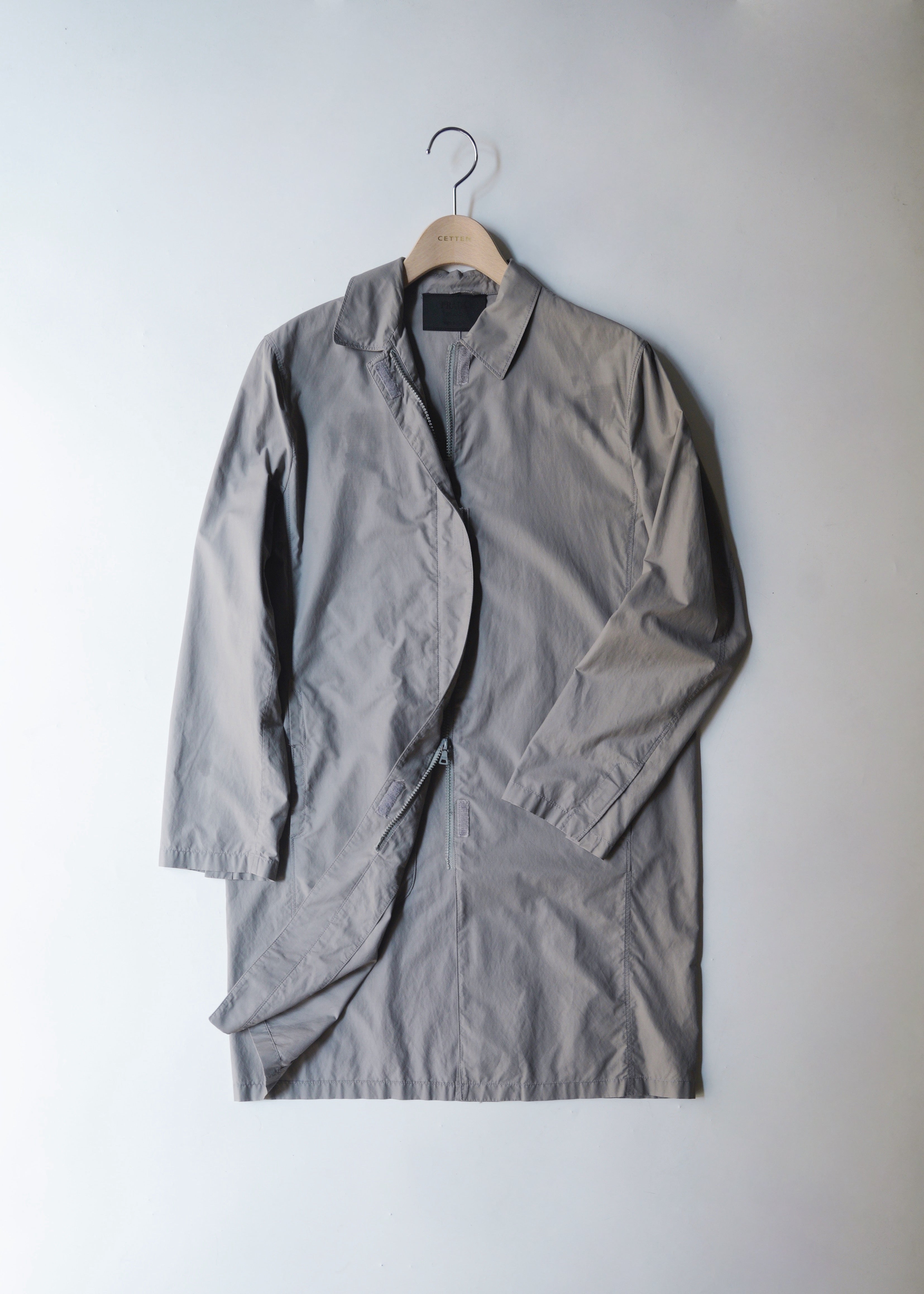 PRADA 98SS cotton-nylon gabardine mac coat