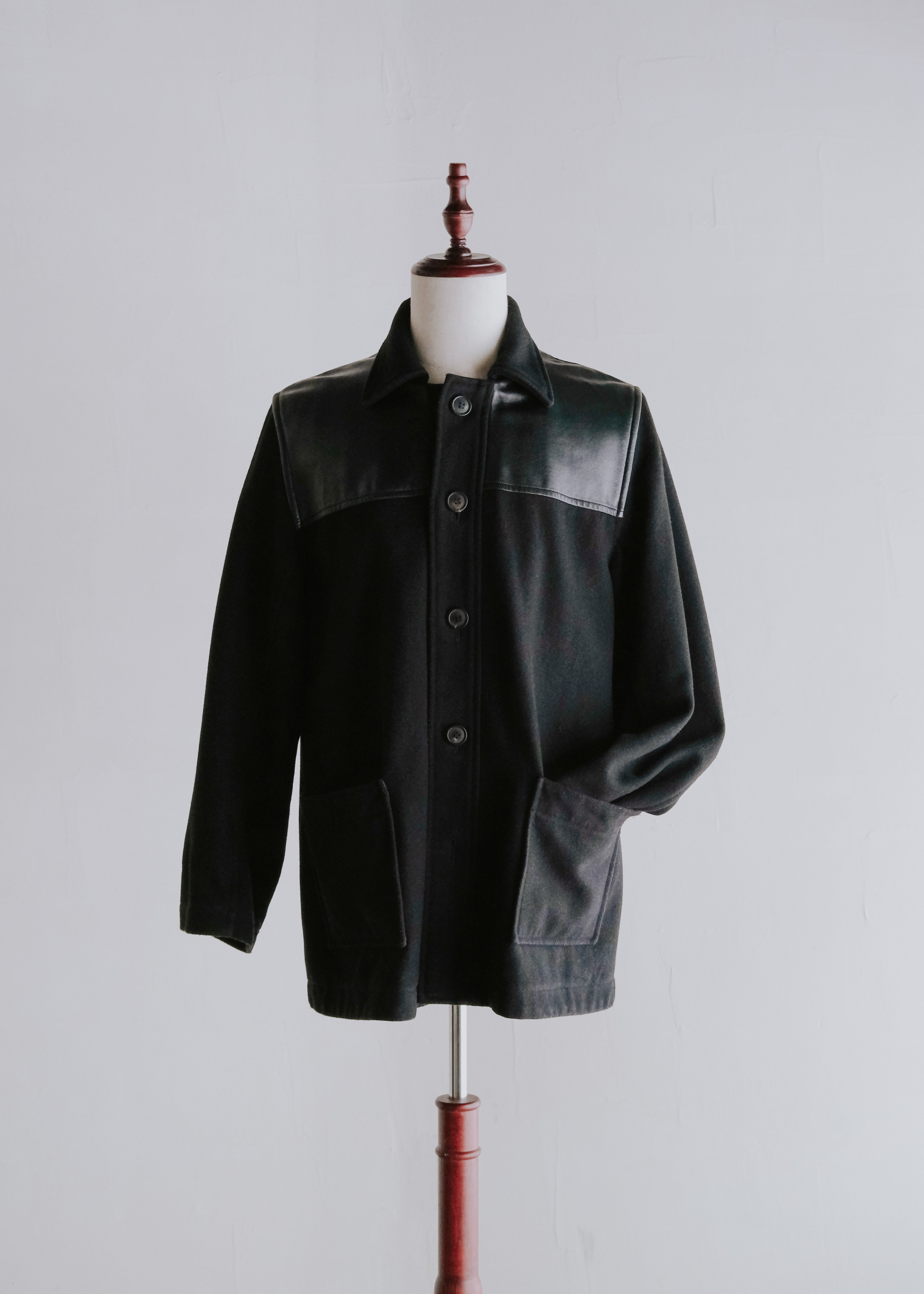 90's A.P.C. cow leather yoke donkey jacket