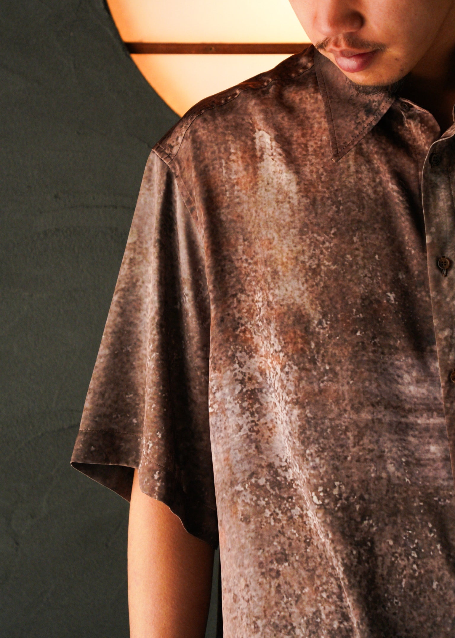 SASAKI SATORU 26SS short sleeve print shirt / Brown