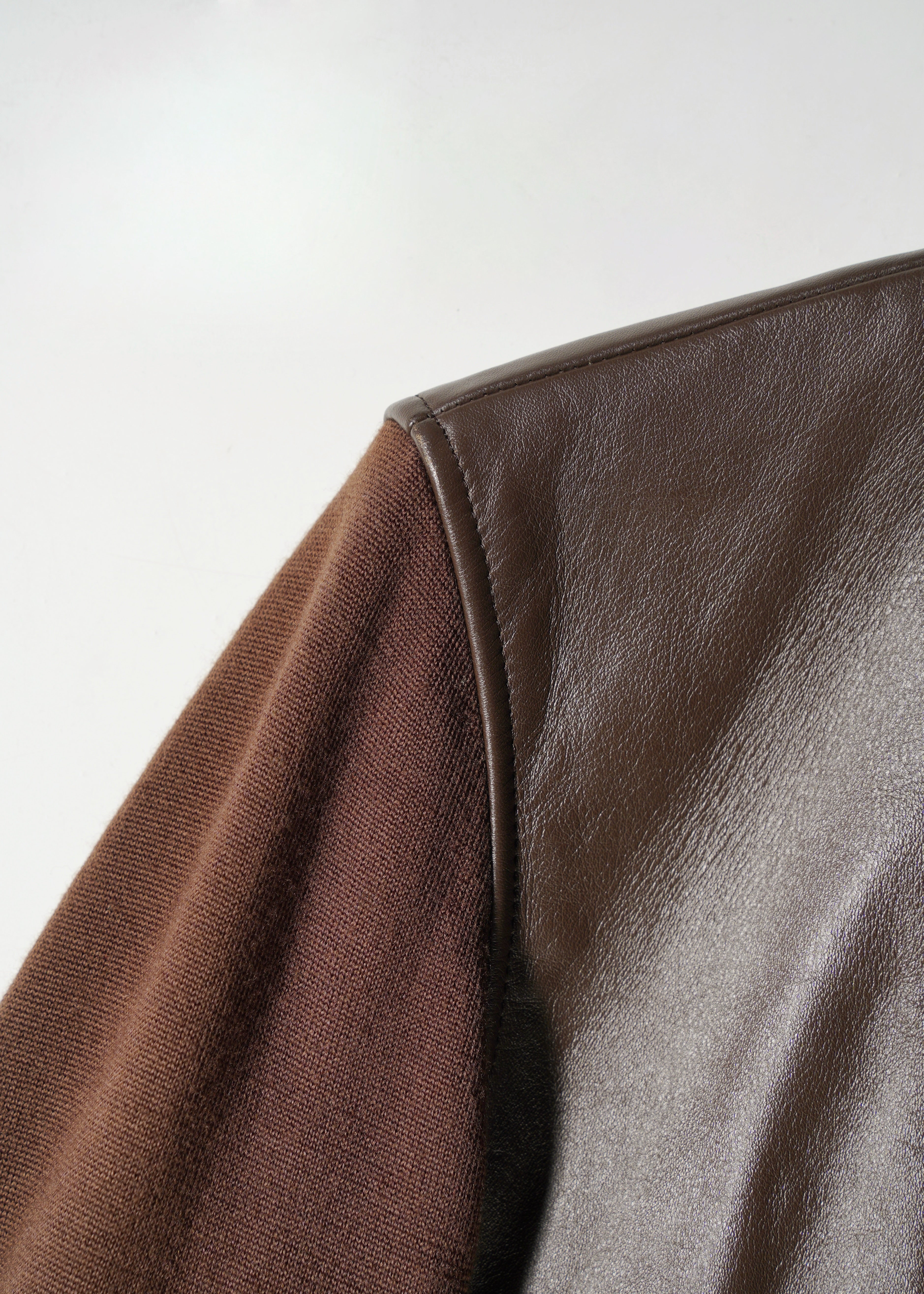 90's - Paul Smith cow leather knit jacket